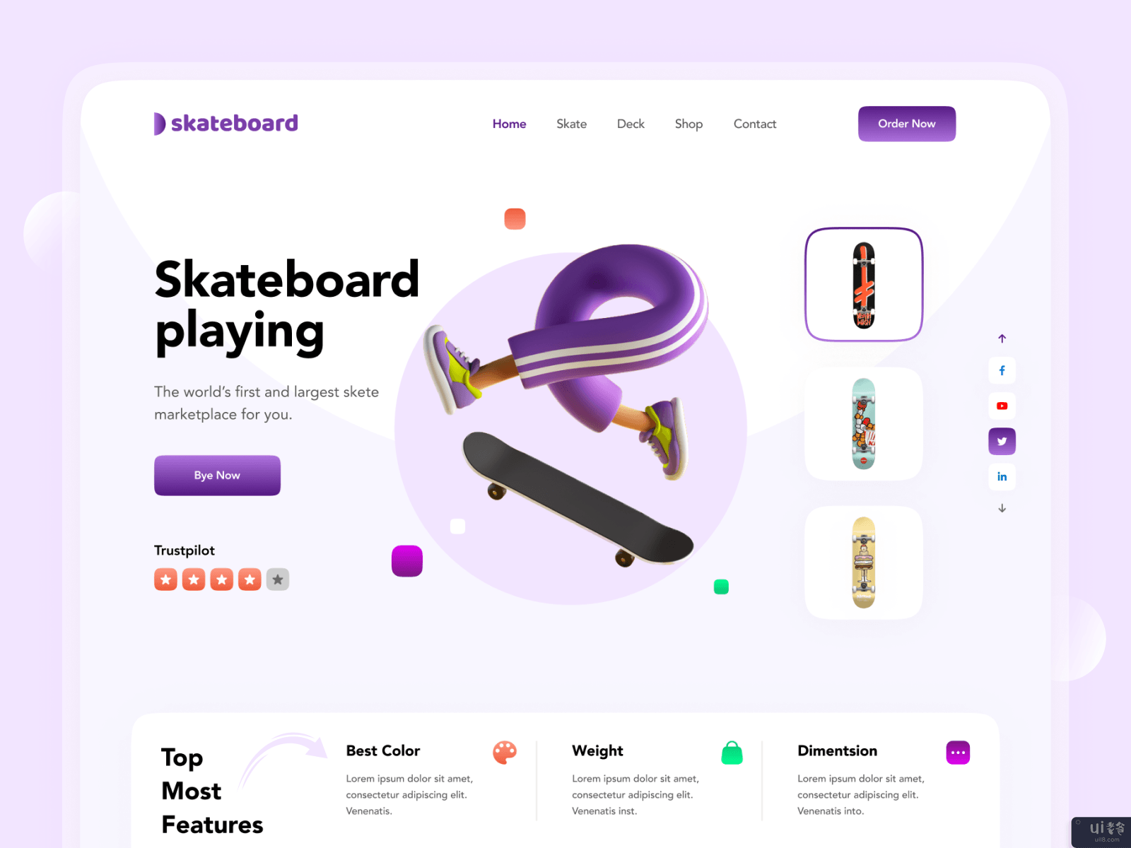 滑板||登陆页英雄探索(Skateboard || Landing Page Hero Exploration)插图