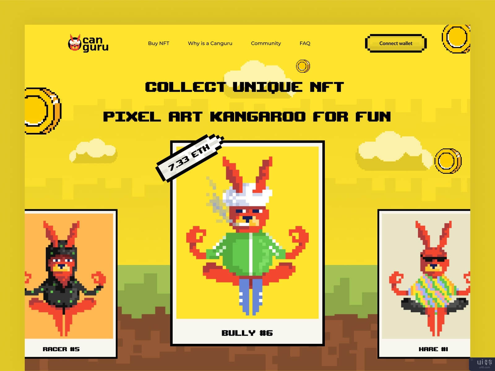 CanGuru - 独特的像素艺术NFT系列(CanGuru - Unique Pixel Art NFT Collection)插图3