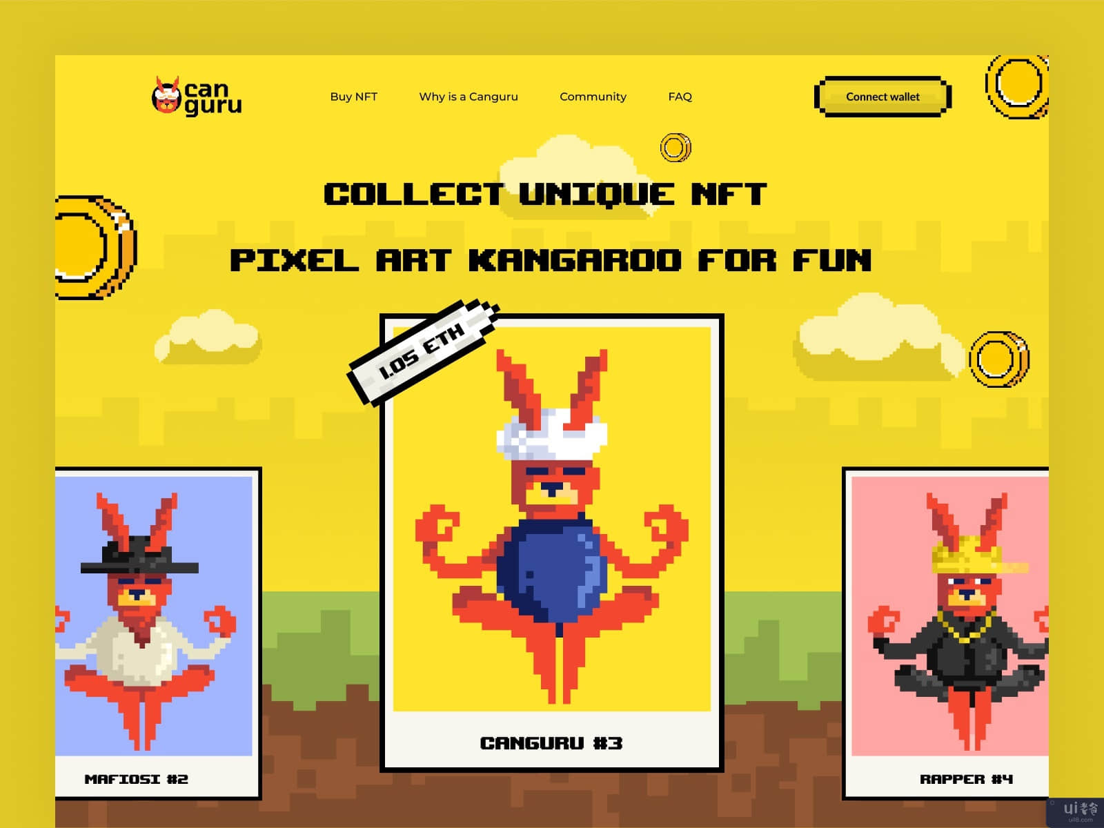 CanGuru - 独特的像素艺术NFT系列(CanGuru - Unique Pixel Art NFT Collection)插图4
