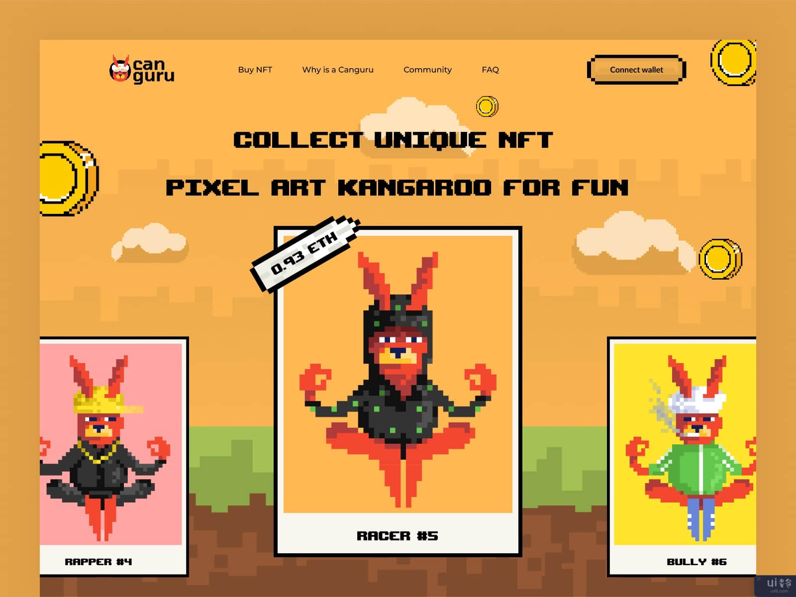 CanGuru - 独特的像素艺术NFT系列(CanGuru - Unique Pixel Art NFT Collection)插图5