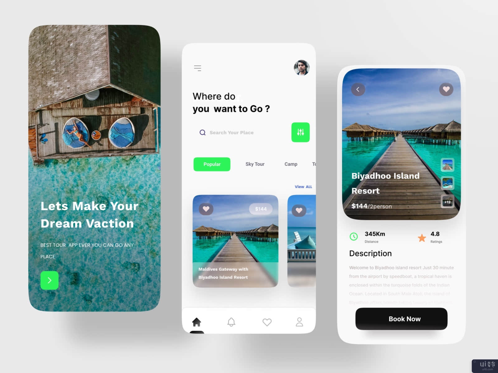 旅行服务 - 应用程序UIUX设计(Travel Service - App UIUX Design)插图