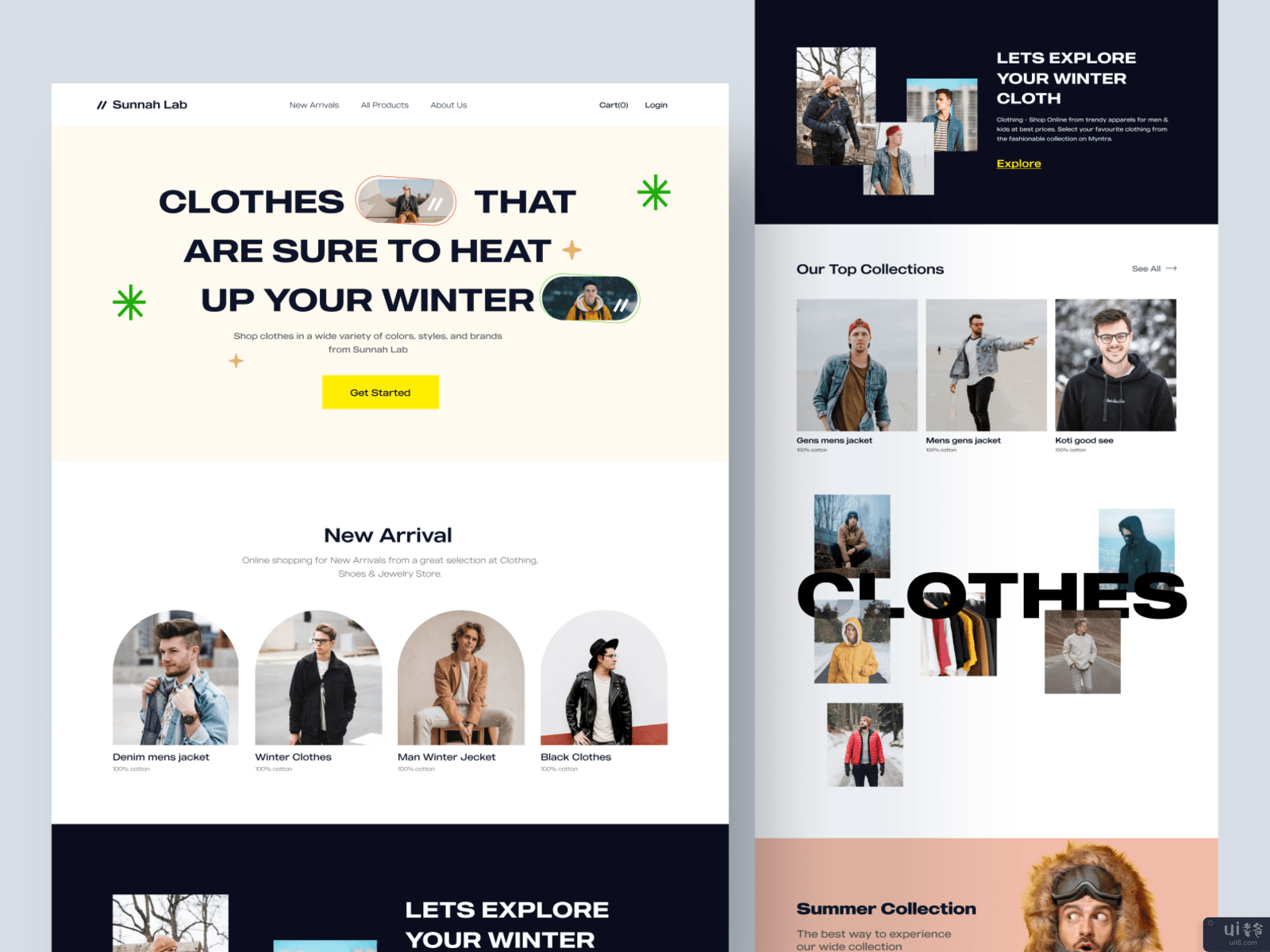 时尚电子商务着陆页(Fashion e-commerce landing page)插图