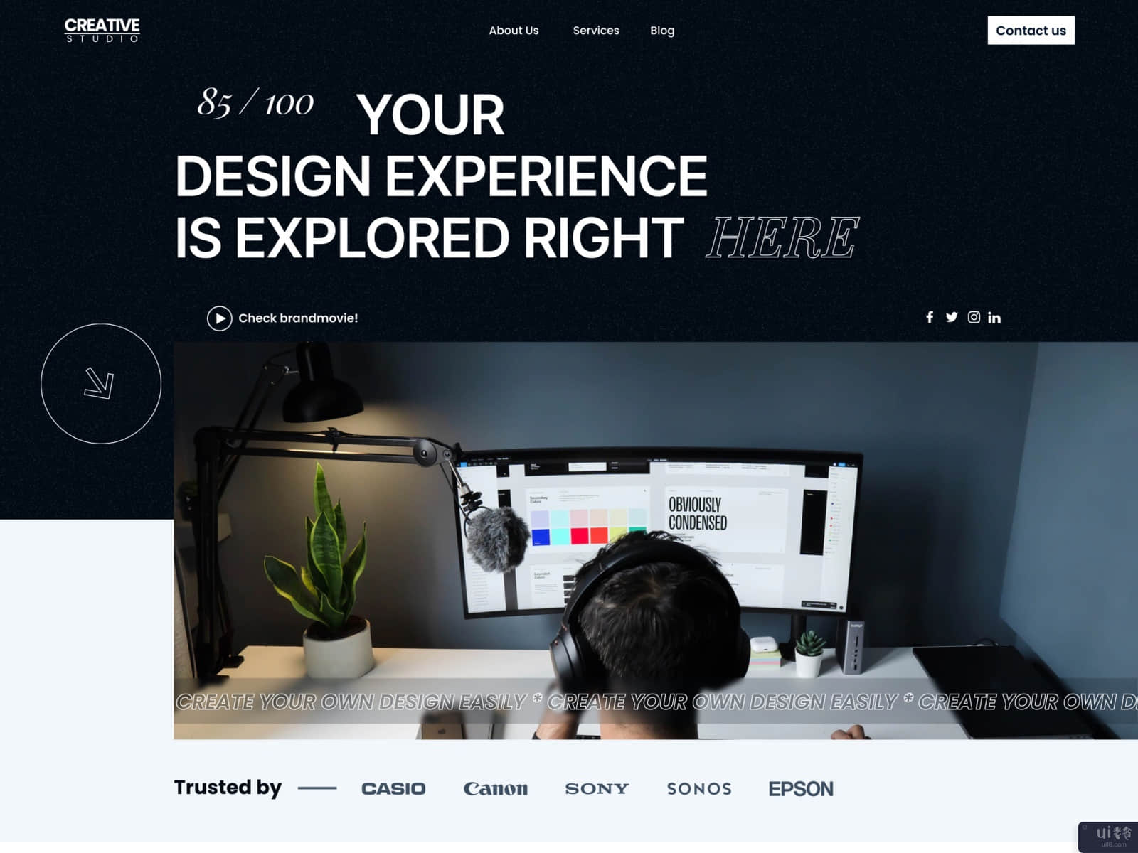 创意工作室设计机构网站(Creative Studio Design Agency Website)插图1