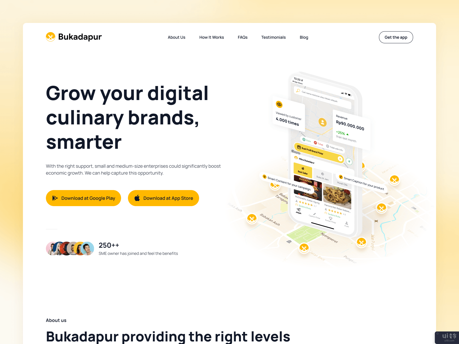 布卡达普尔登陆页 - 标题概念(Bukadapur Landing Page - Header Concept)插图