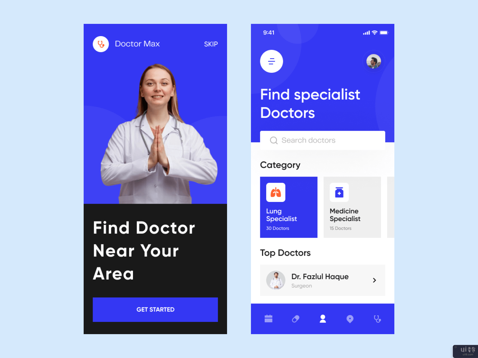 医生应用UI设计(Doctor App UI Design)插图