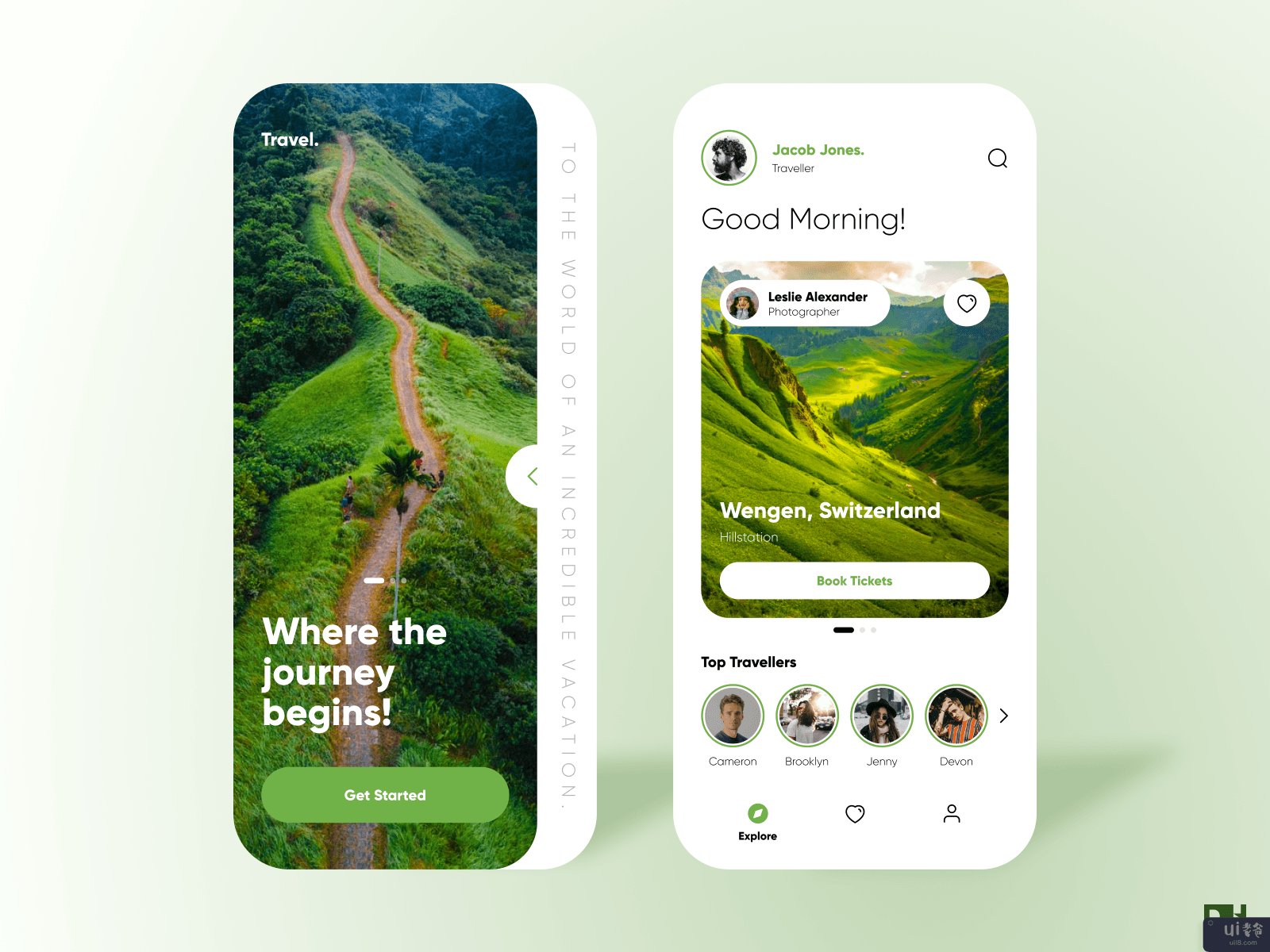 旅游应用设计(Travel App Design)插图
