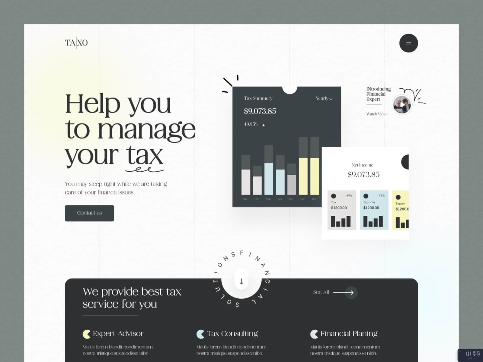 税务咨询网站设计(Tax Consulting Website Design)插图