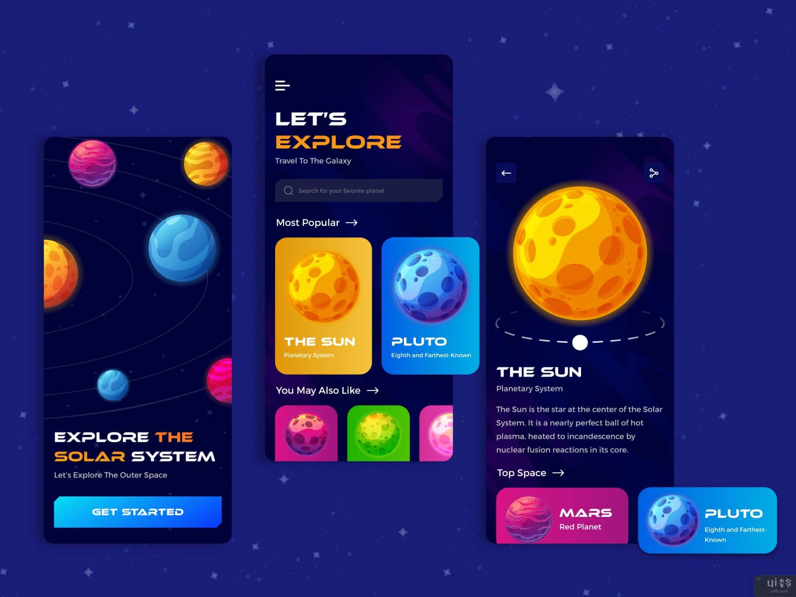 太空太阳系移动应用(Space Solar System Mobile App)插图