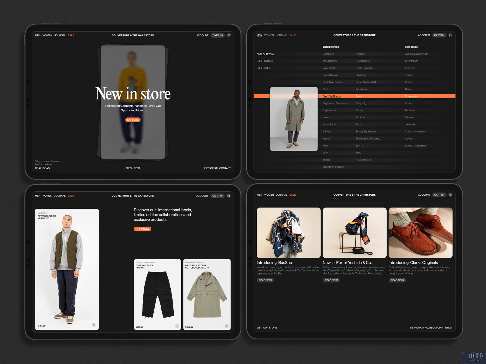 封面和服装店电子商务概念(Couverture & Garbstore E-commerce Concept)插图