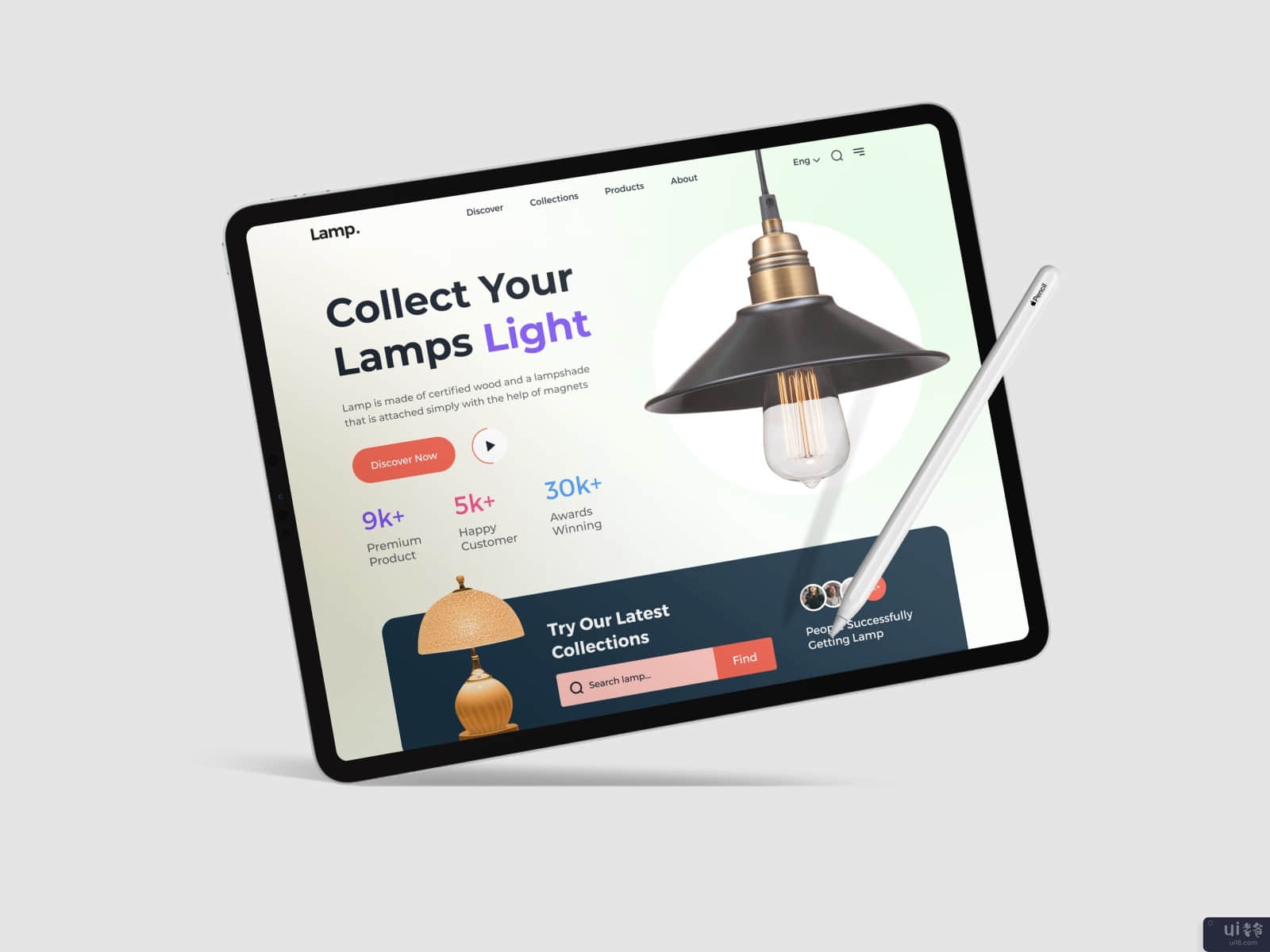 灯具产品登陆页(Lamps Product Landing Page)插图1