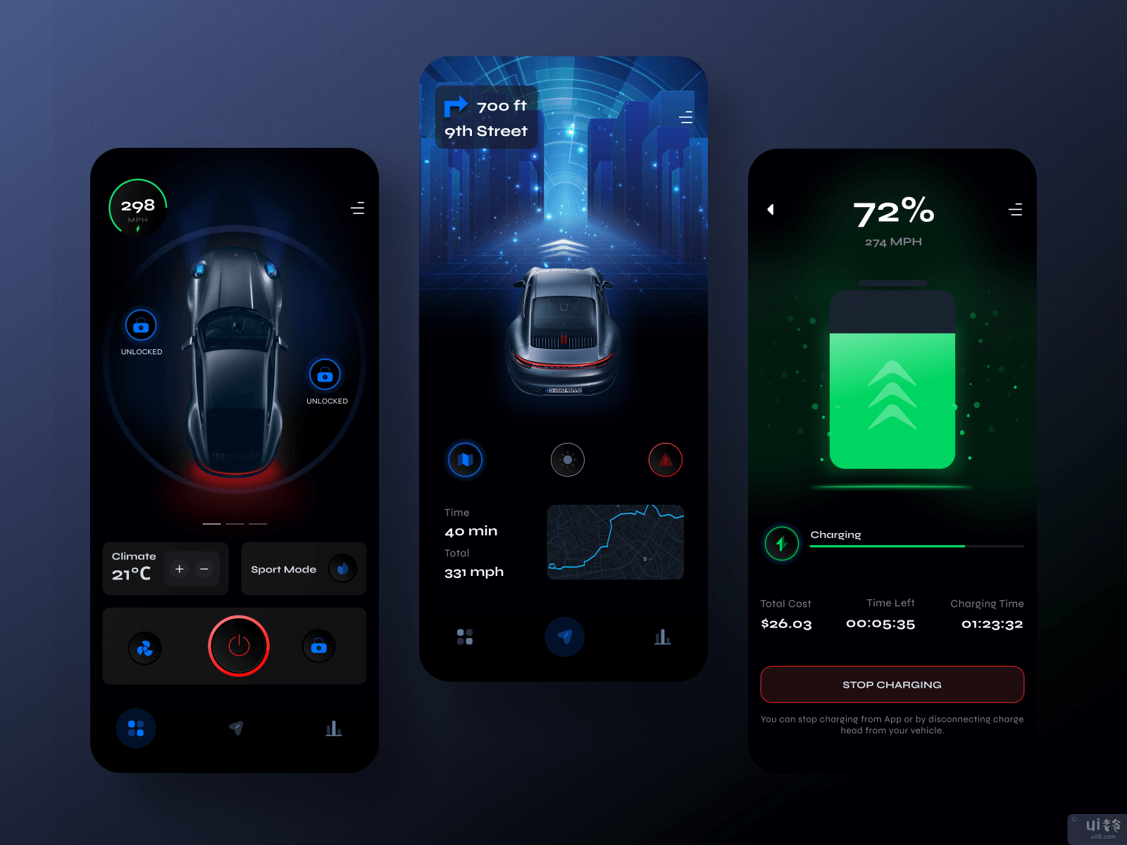 ?汽车助理应用程序概念(? Car Assistant App Concept)插图