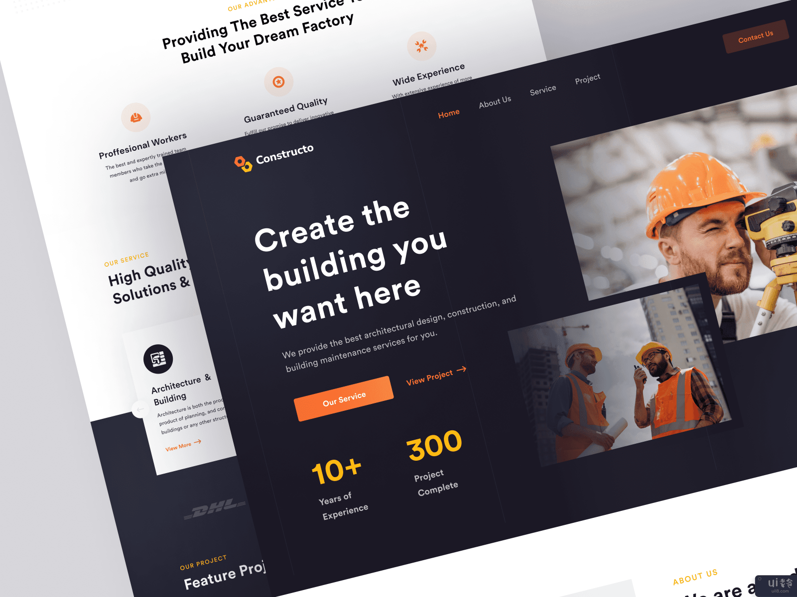 Constructo - 建筑业着陆页(Constructo - Construction Landing Page)插图