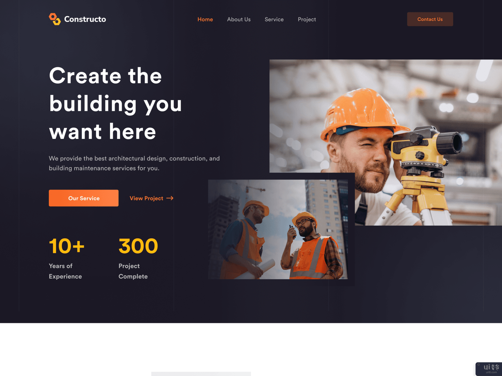 Constructo - 建筑业着陆页(Constructo - Construction Landing Page)插图4