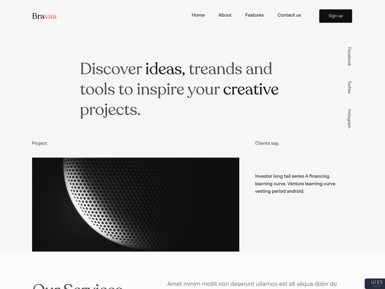 创意设计机构着陆页(Creative Design Agency Landing page)插图1
