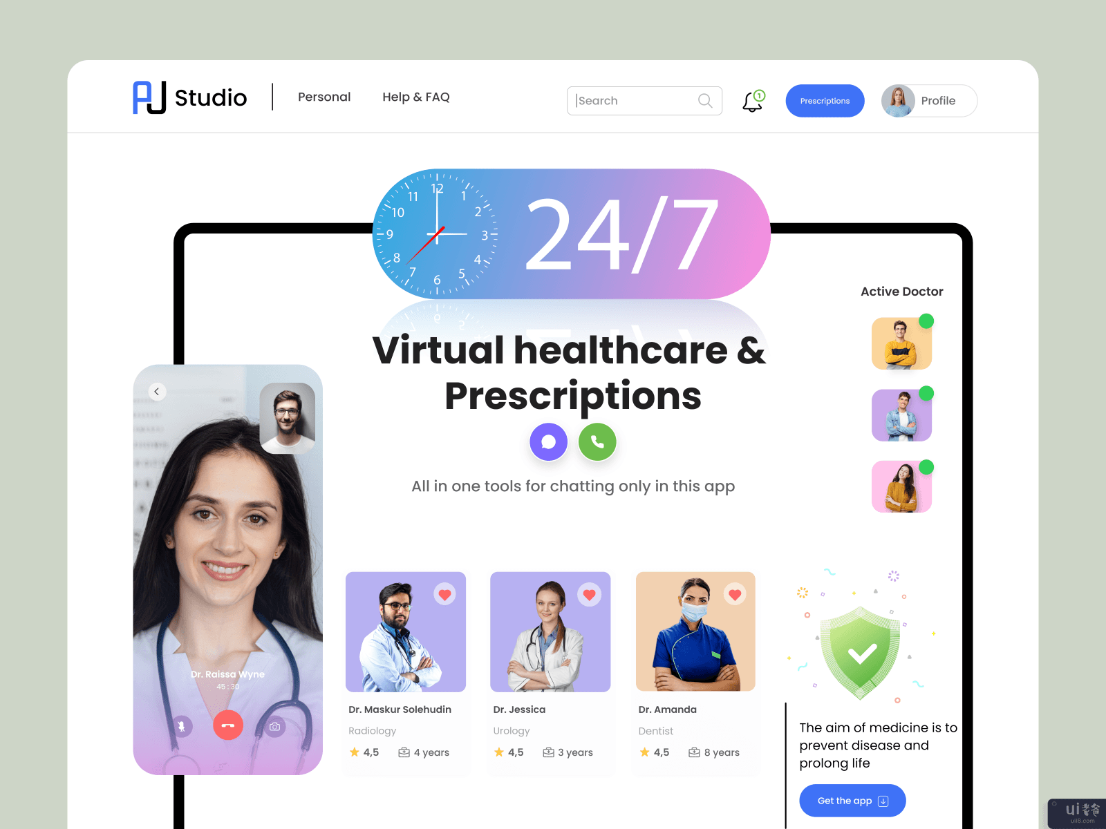 医疗保健服务网页设计(Medical Healthcare service web design)插图