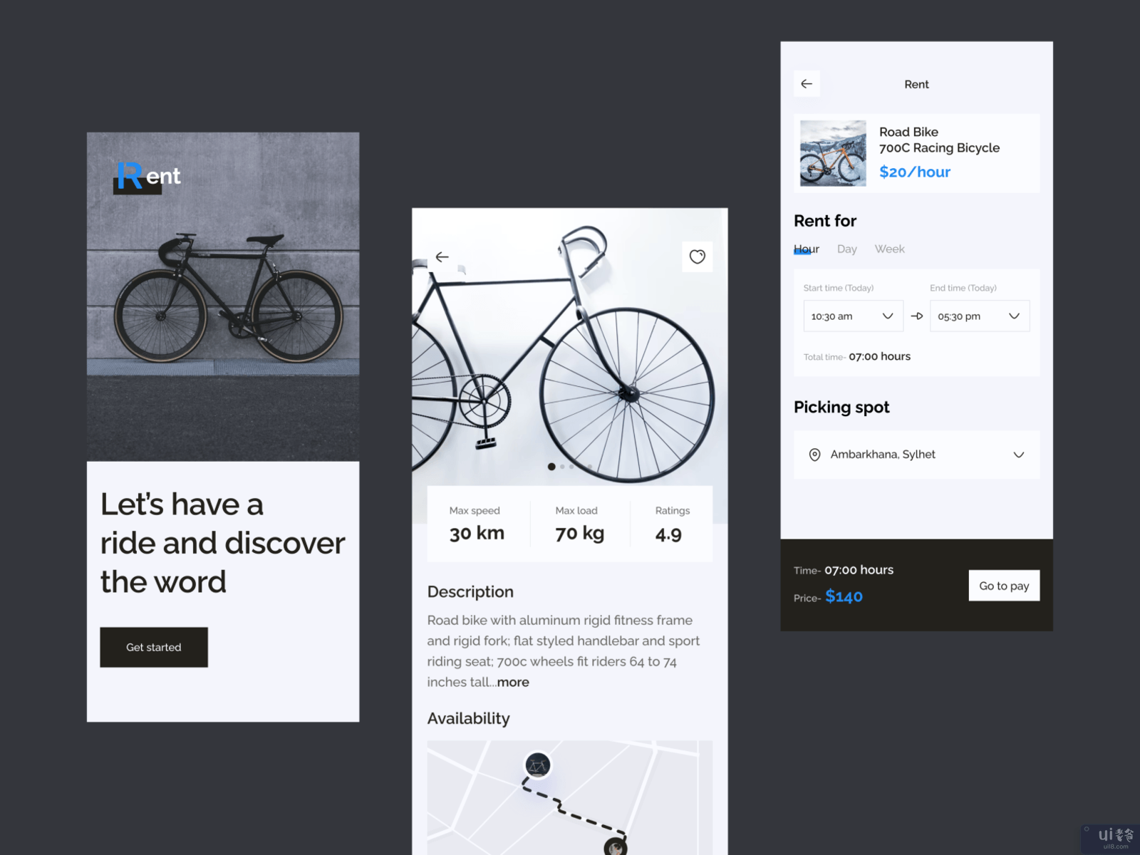 自行车租赁应用(Bicycle Rental App)插图