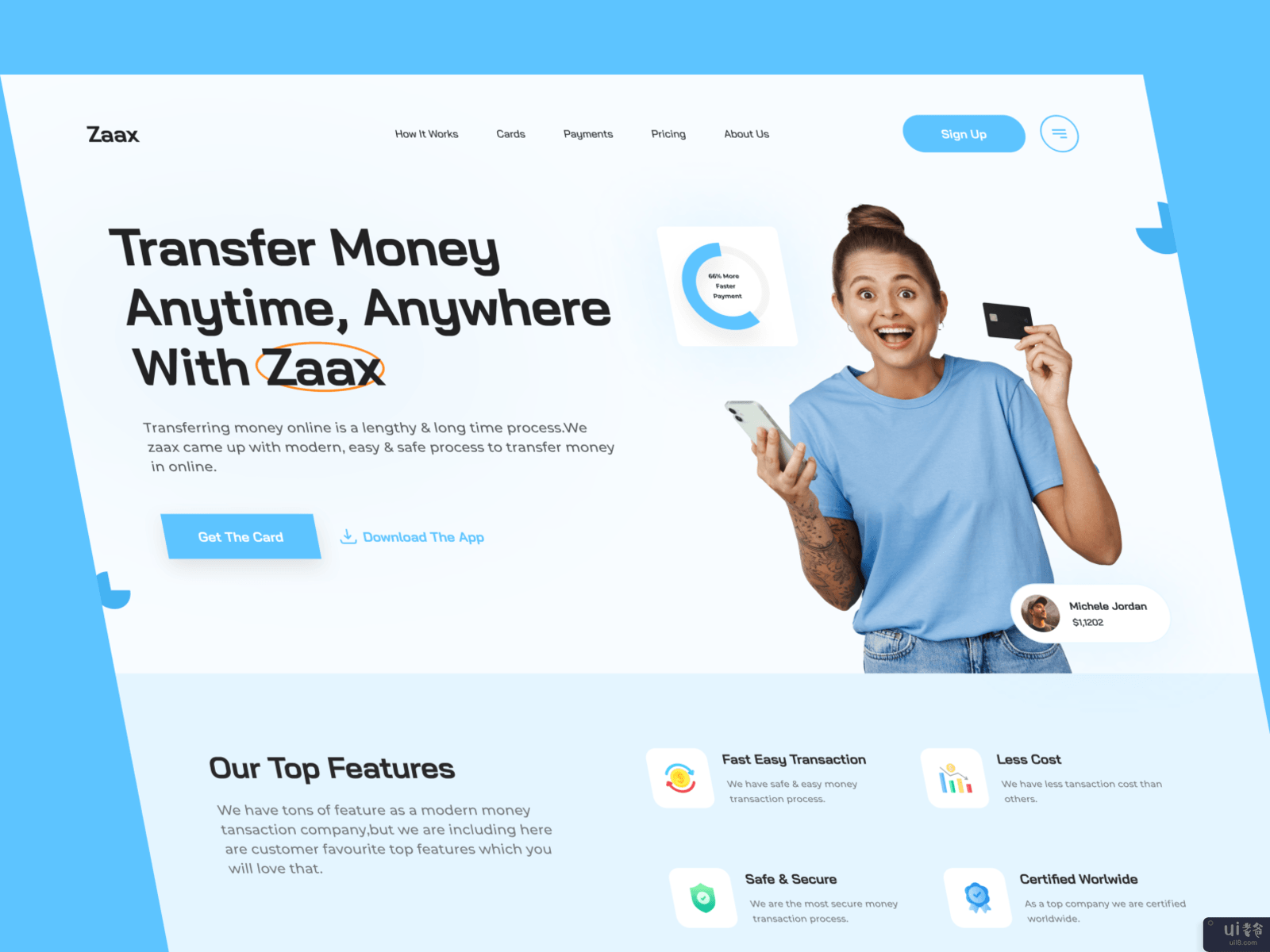 Zaax - 在线汇款网站(Zaax - Online Money Transfer Website)插图1