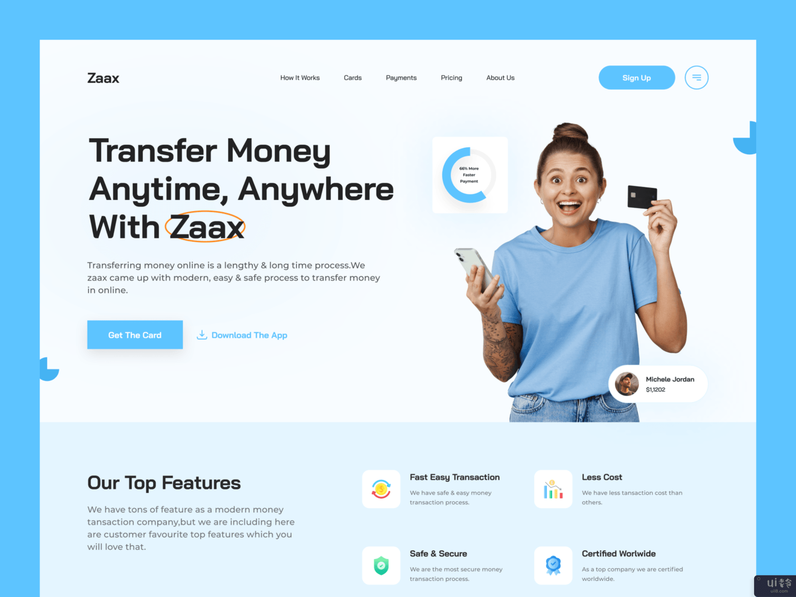 Zaax - 在线汇款网站(Zaax - Online Money Transfer Website)插图