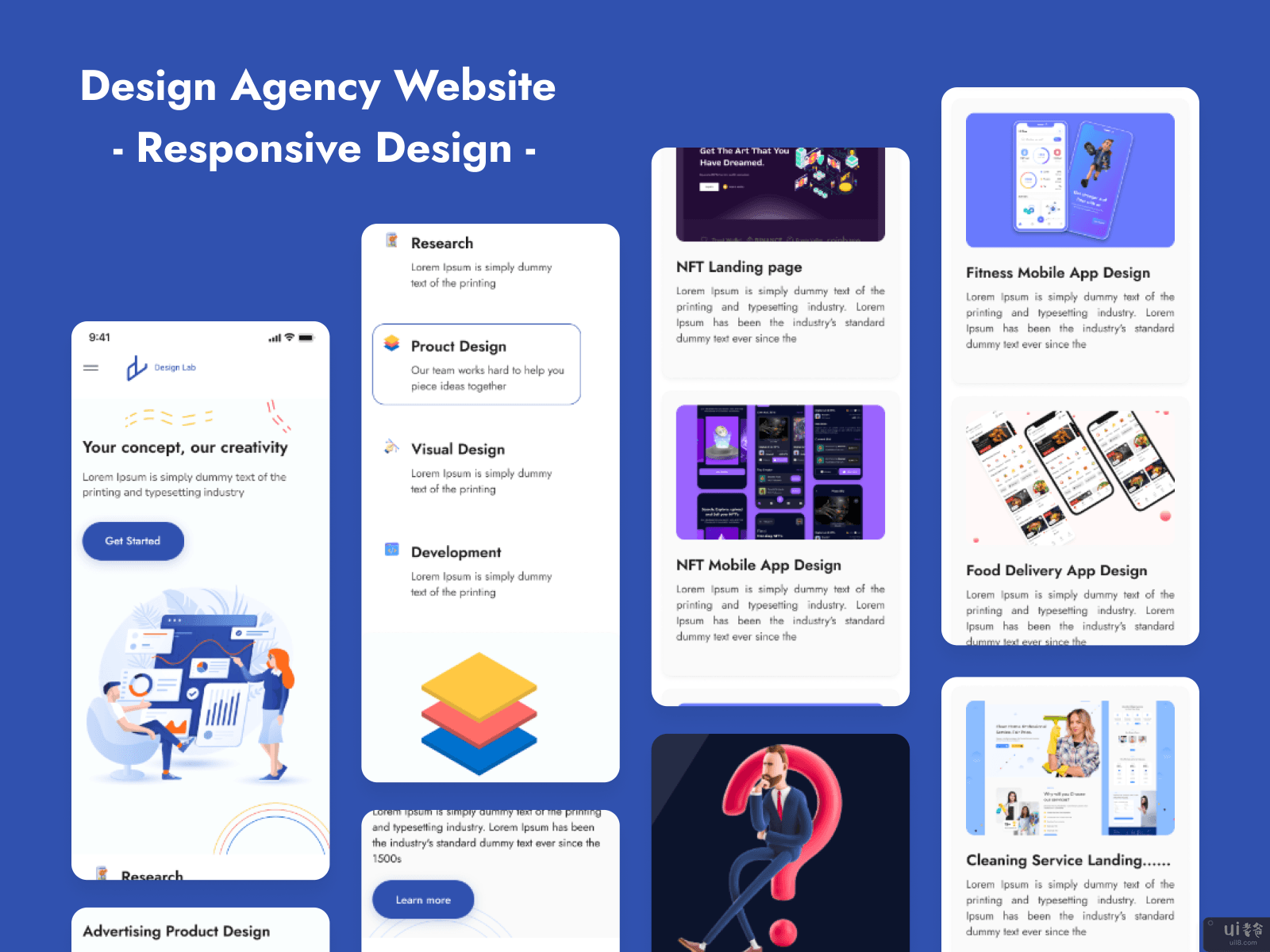 设计机构网站 - 响应式设计 -(Design Agency Website - Responsive Design -)插图
