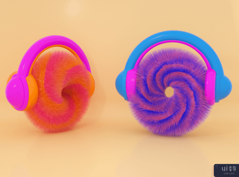 3D毛茸茸的环状物(3D Furry Torus)插图
