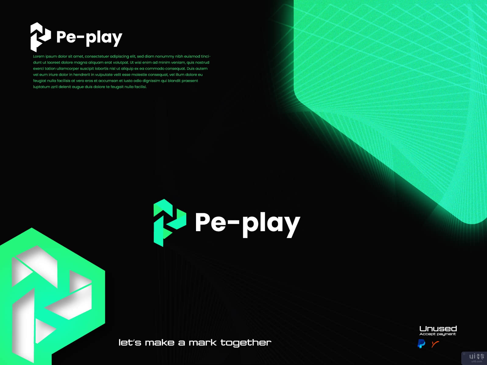 P字母标志 - 播放 - P标志(P letter logo - play - p logo)插图