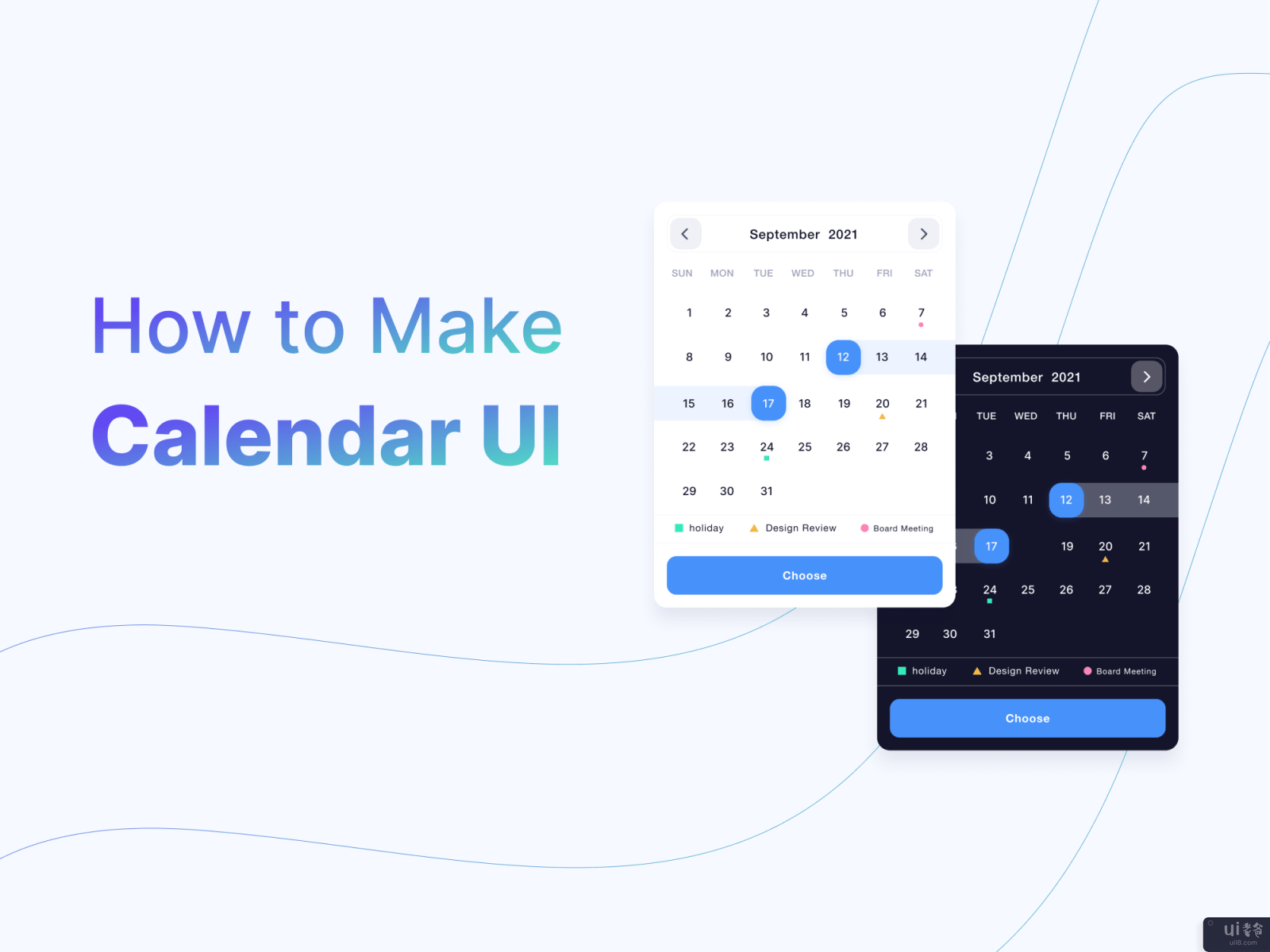 日历用户界面(Calendar UI)插图