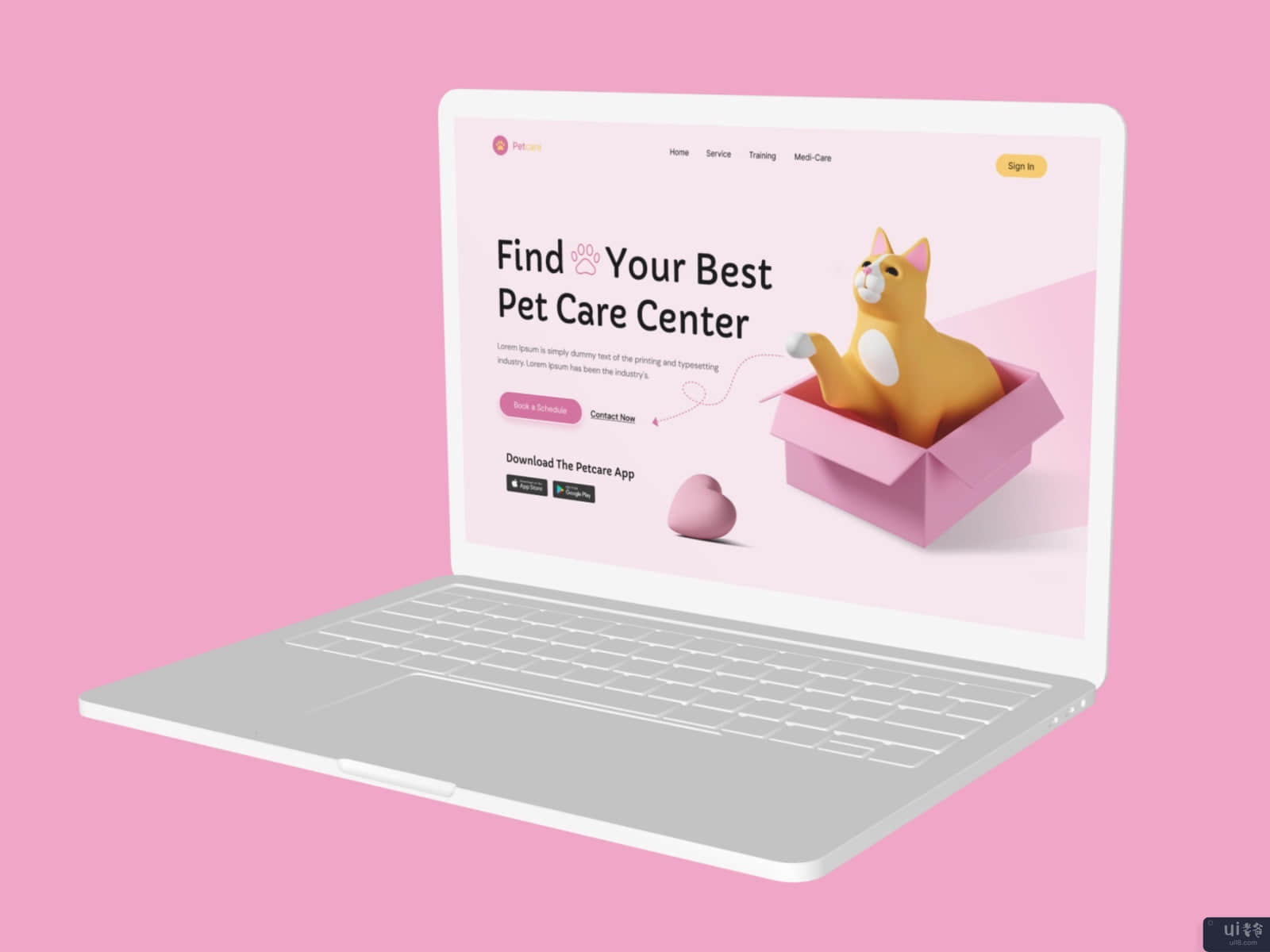 宠物护理网站设计(Pet Care Website Design)插图1