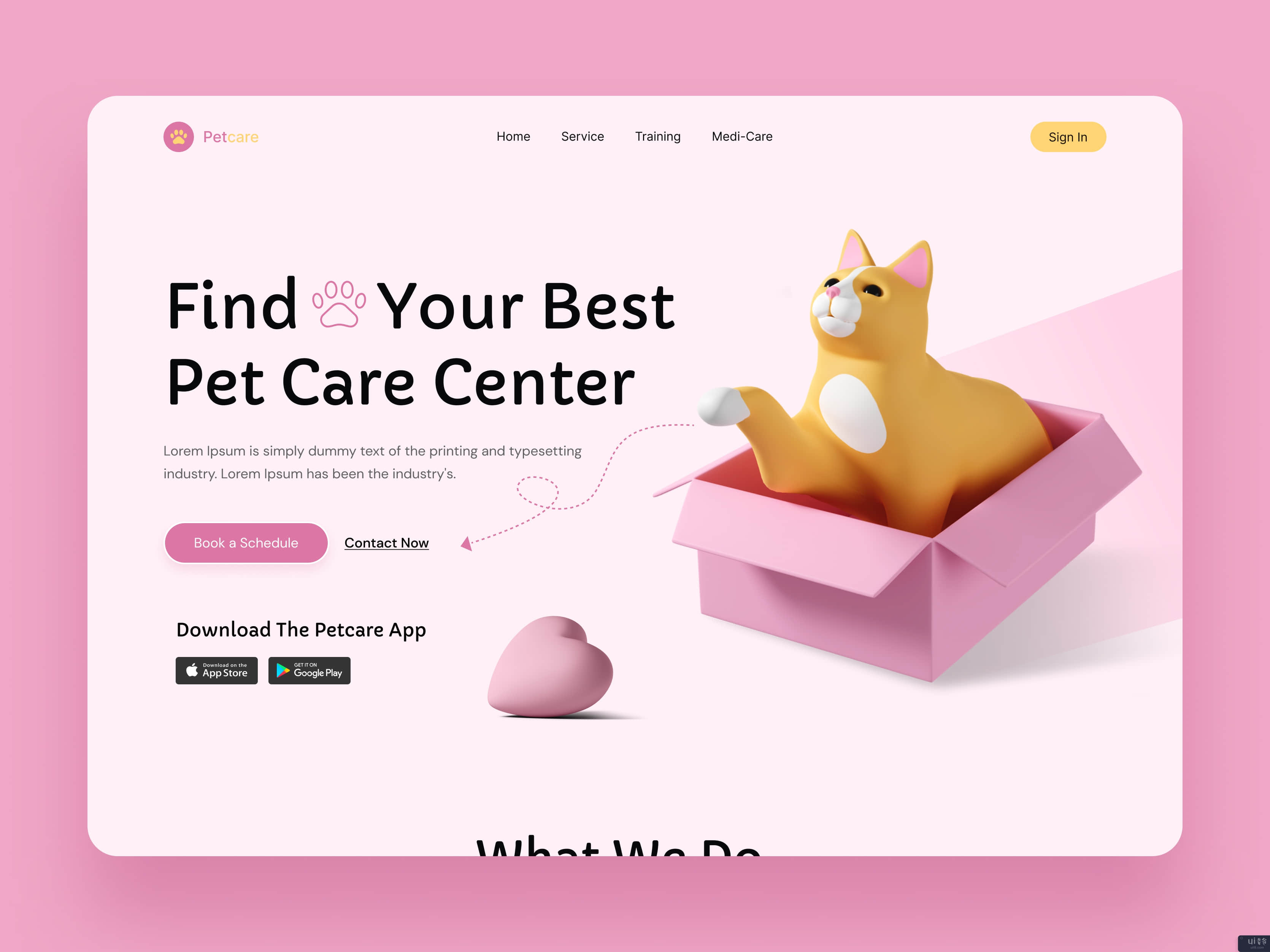 宠物护理网站设计(Pet Care Website Design)插图