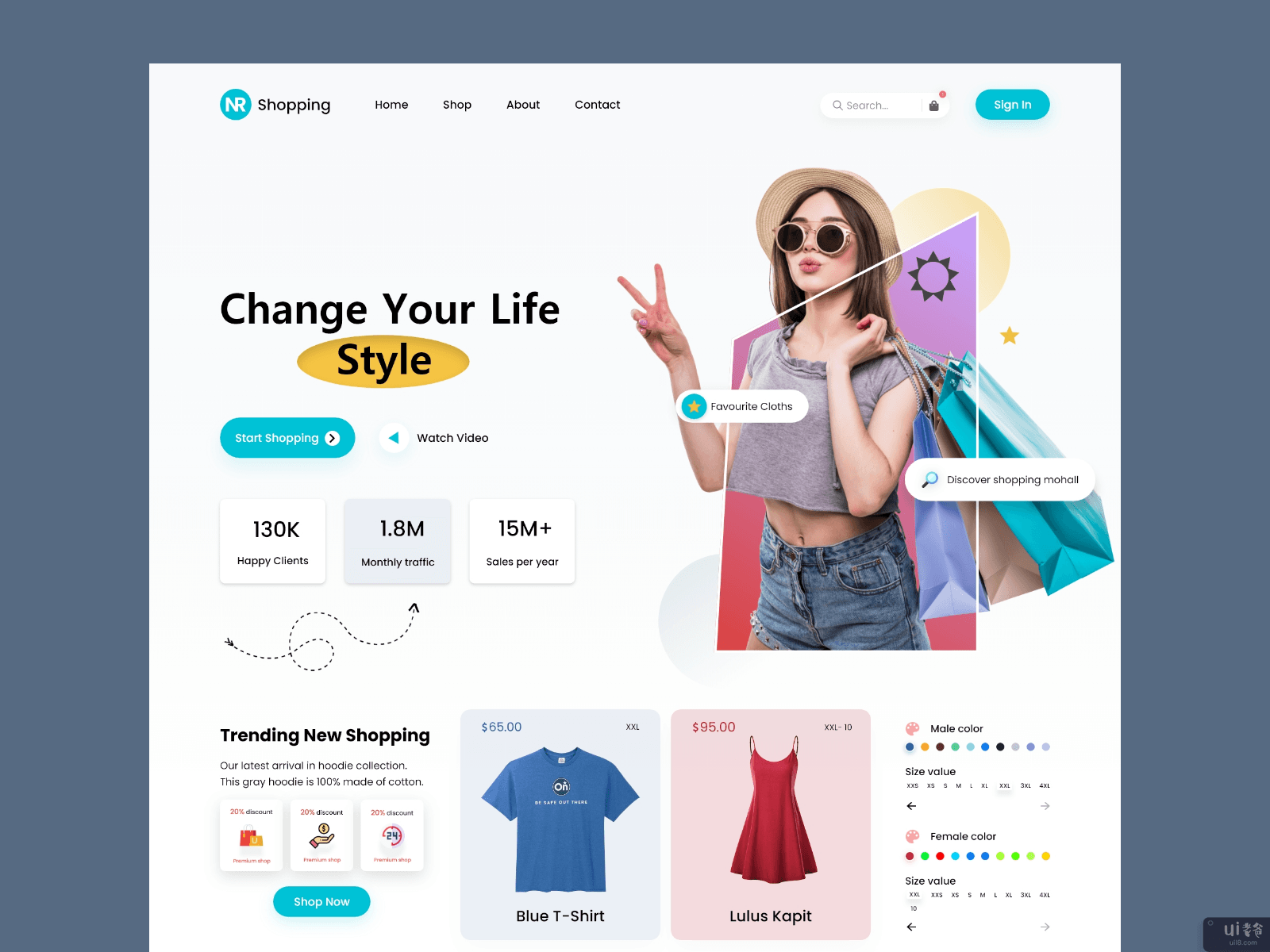 服装店网页UI(Clothing Store Web UI)插图