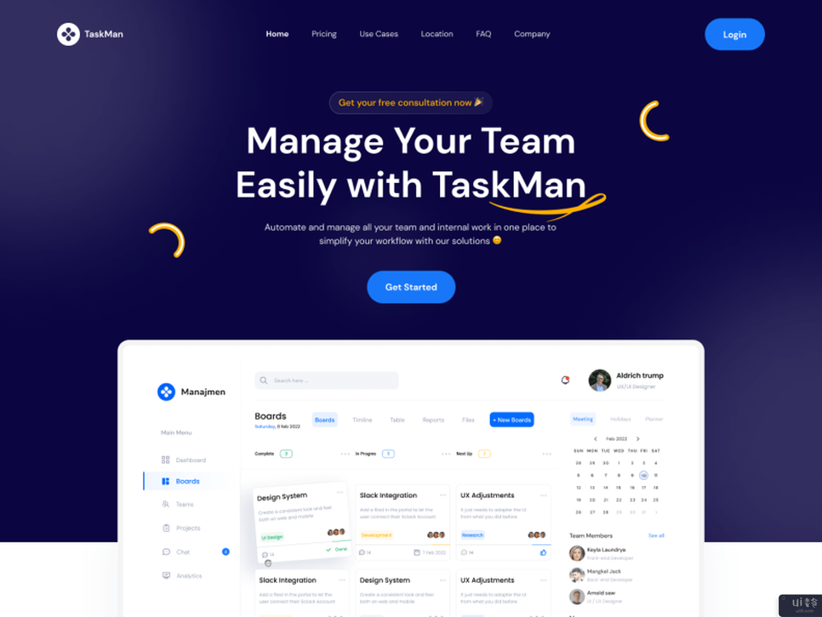 TaskMan - 任务管理着陆页(TaskMan - Task Management Landing Page)插图1
