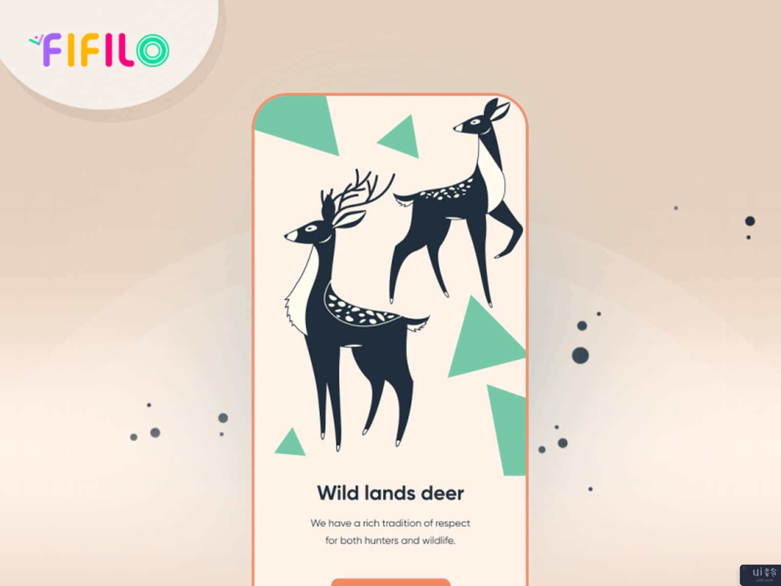 野鹿应用程序的UI/UX设计(UI/UX Design for Wild Deer App)插图1
