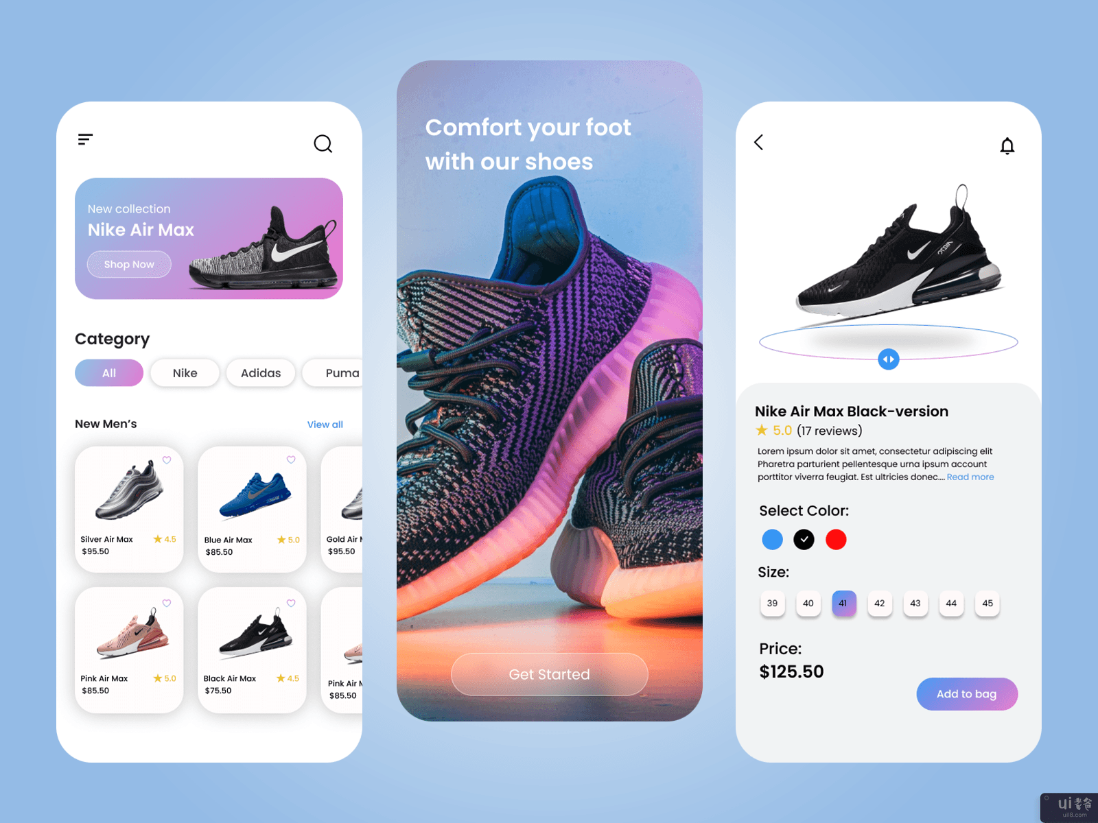 鞋子 - 应用程序设计概念(Shoes - App design concept)插图