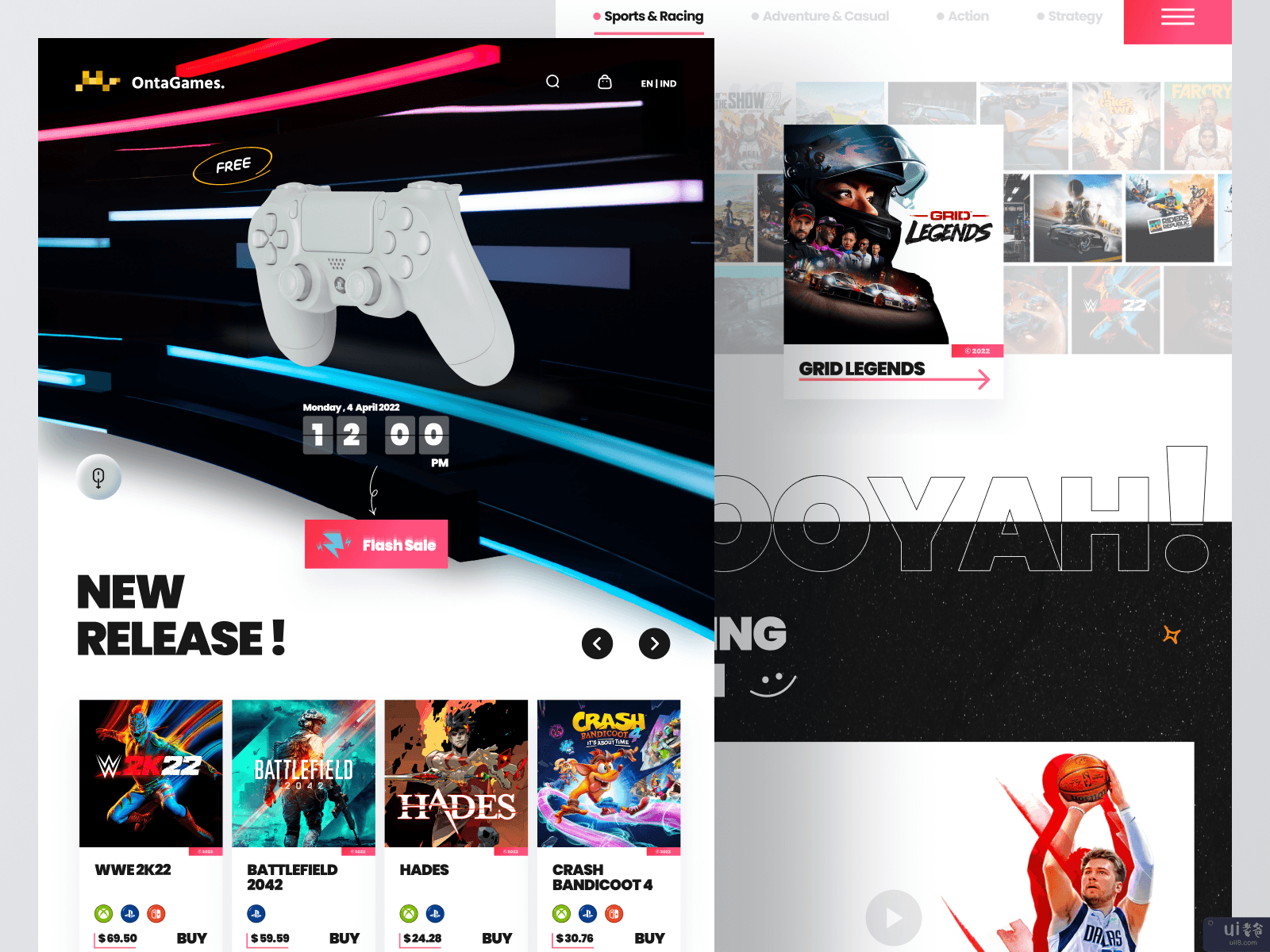 OntaGames - 游戏商店登陆页面(OntaGames - Games Store Landing Page)插图