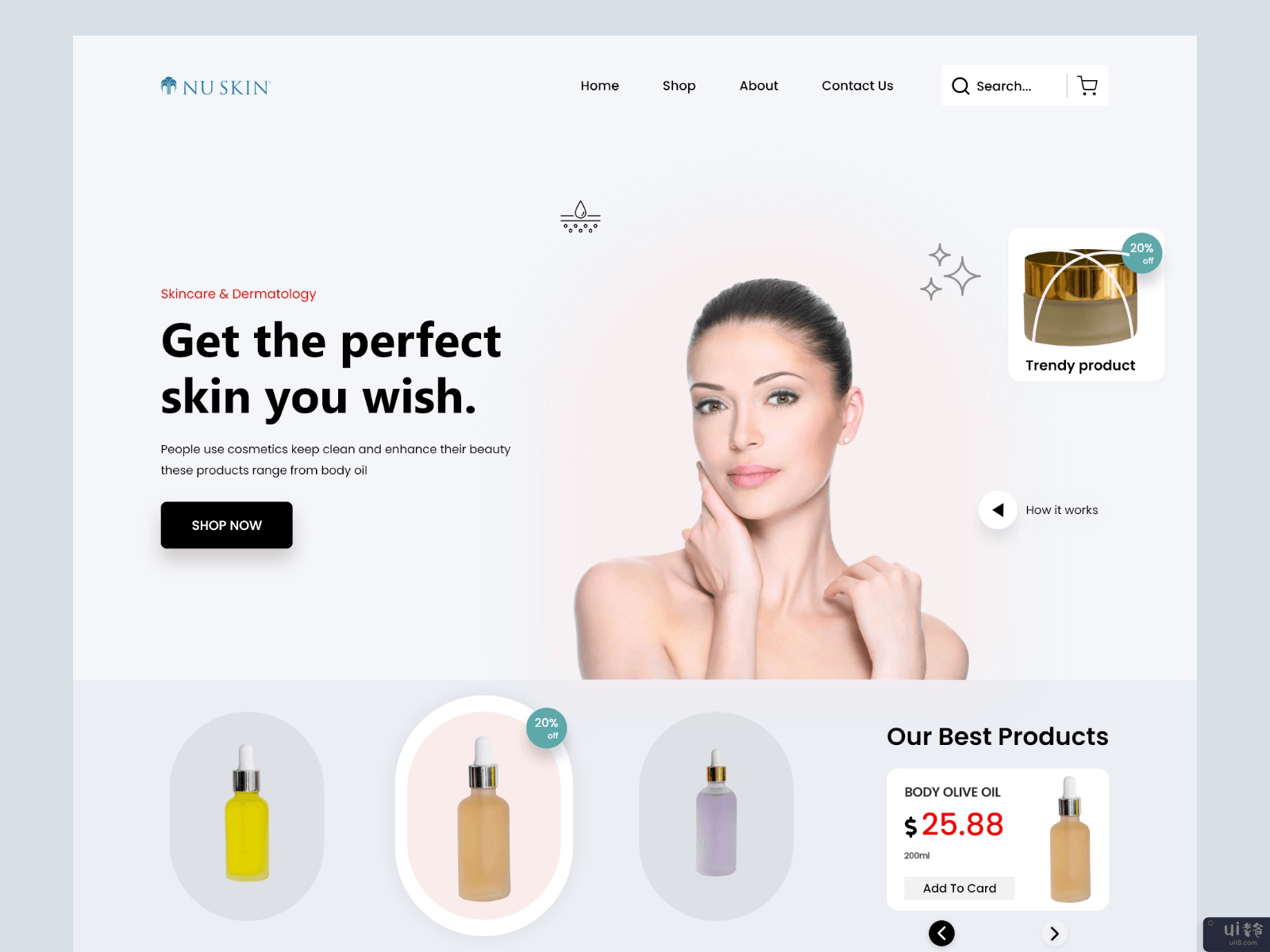 电子商务--皮肤产品页面设计(E-commerce- Skin Product Page Design)插图