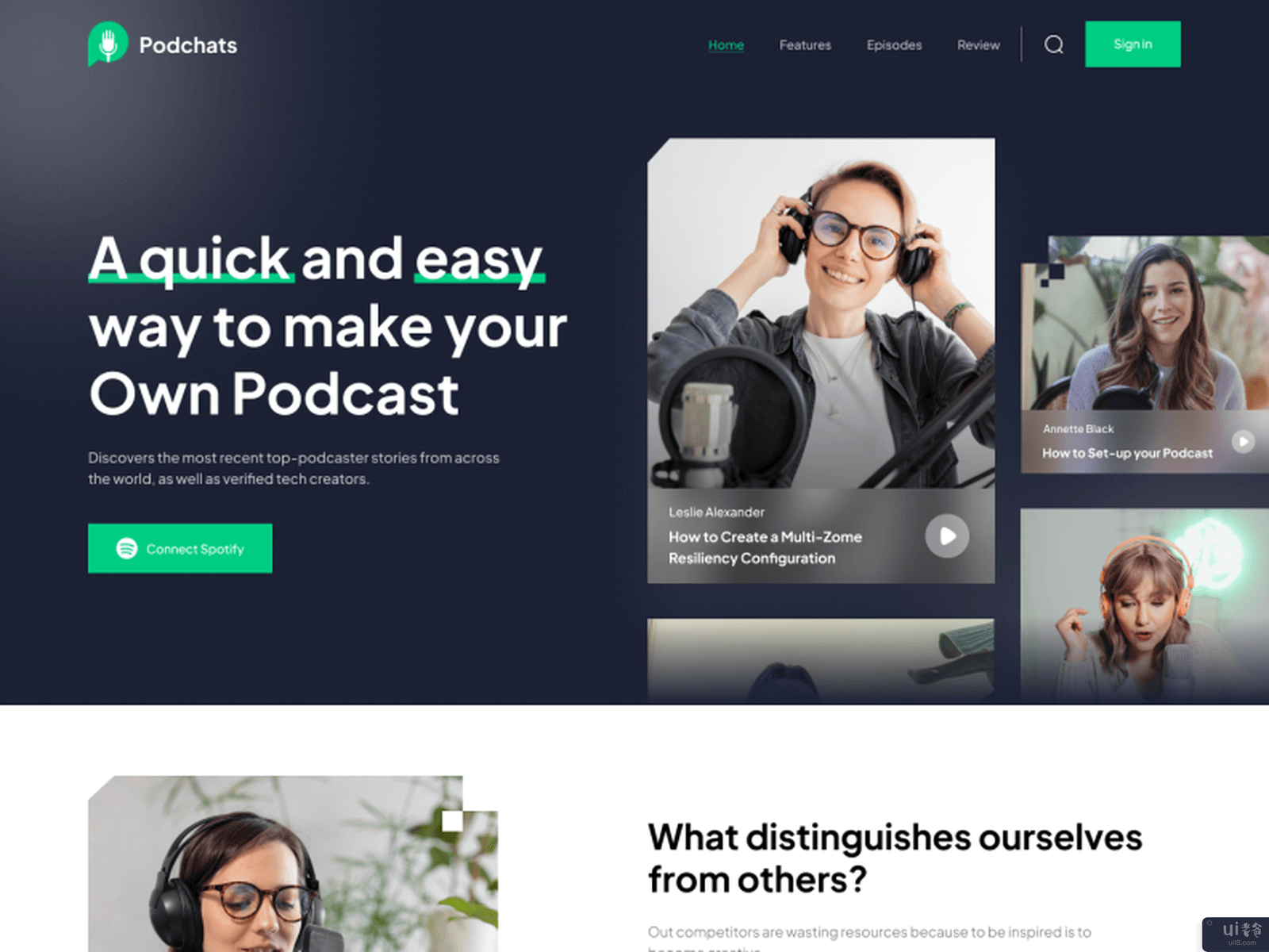 Podchats - 播客登陆页(Podchats - Podcast Landing Page)插图1
