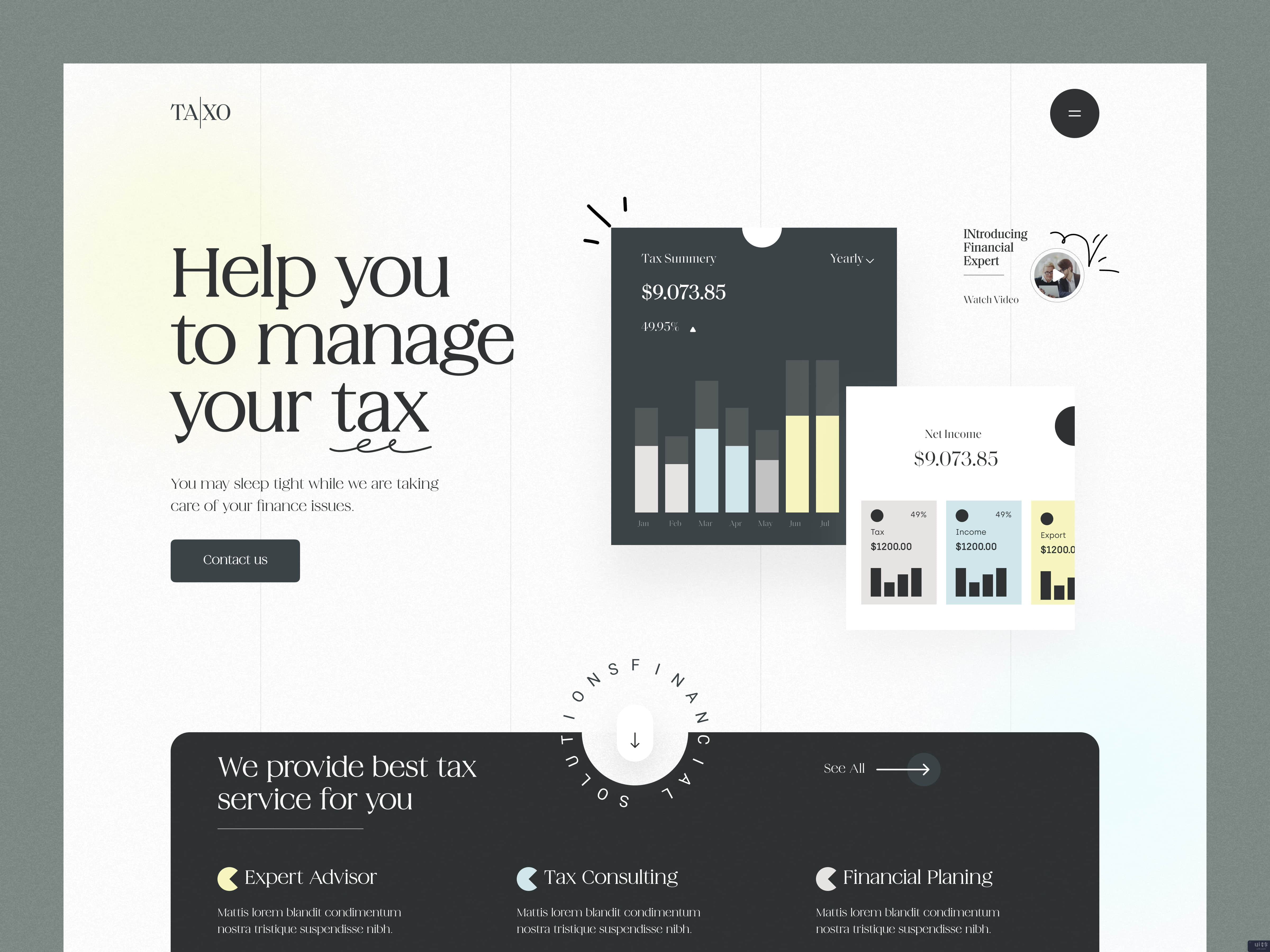 税务咨询网站设计(Tax consulting website design)插图