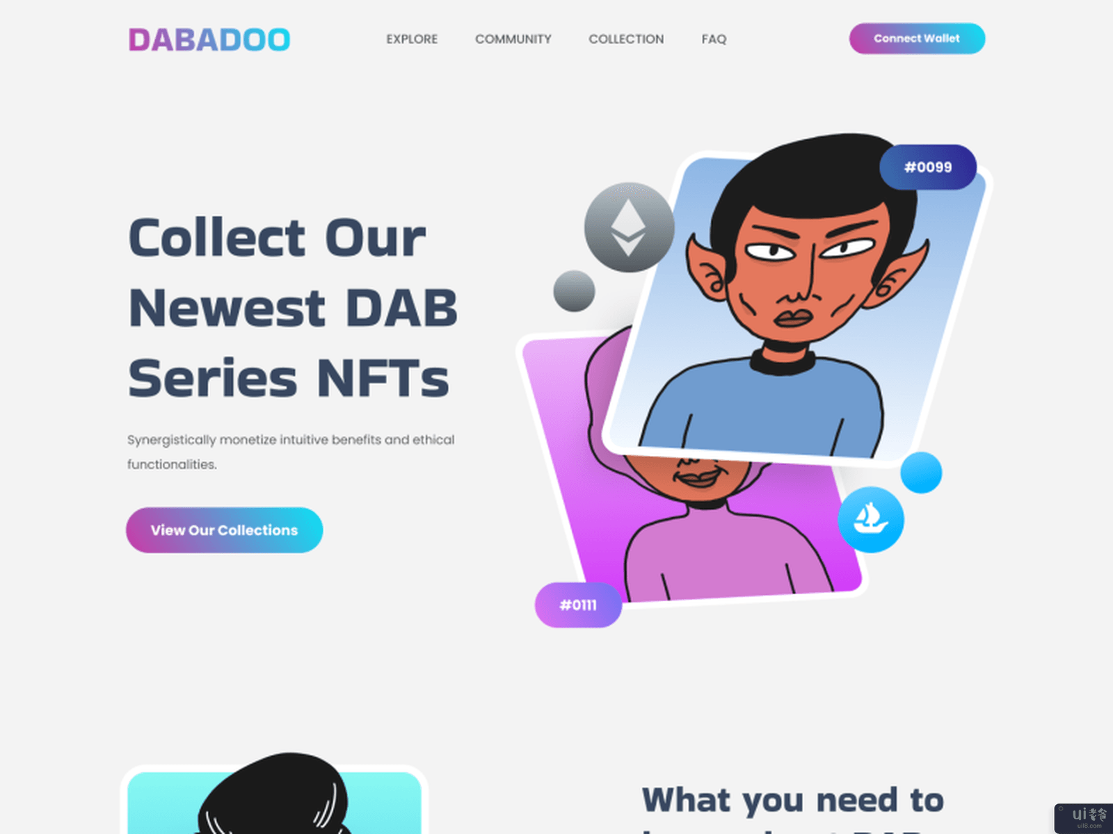 Dabadoo NFT登陆页(Dabadoo NFT Landing Page)插图1