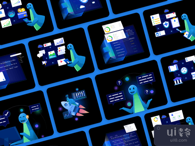 帝沙尔插图和图标包(Datasaur Illustration & Icon Pack)