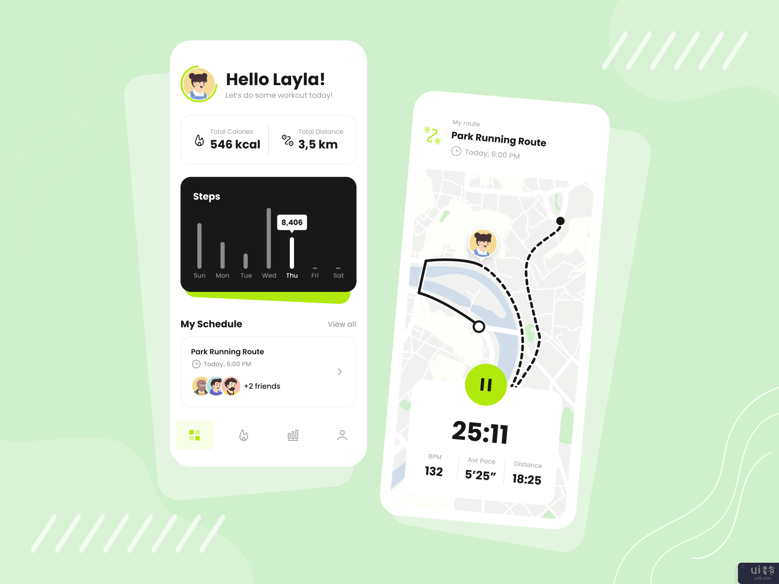 跑步追踪器移动应用程序(Running Tracker Mobile App)插图