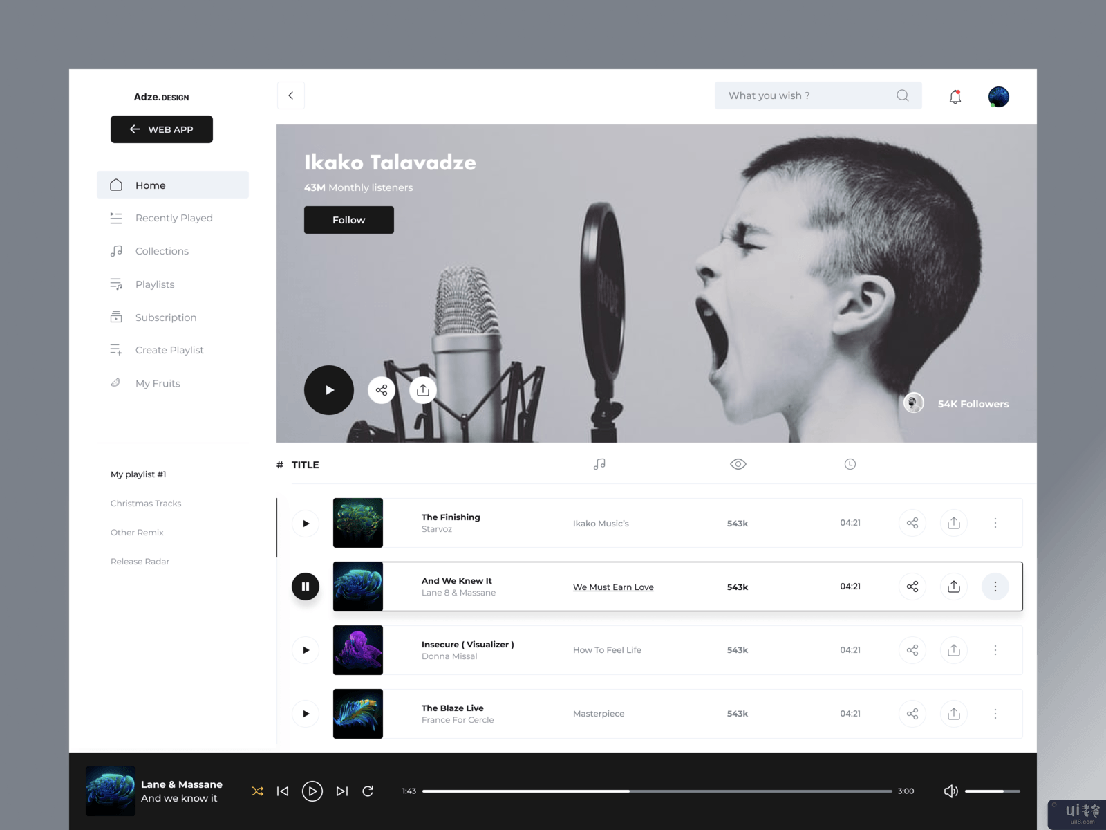音乐（播放器）门户概念 - UI/UX(Music (Player) Portal Concept - UI/UX)插图1