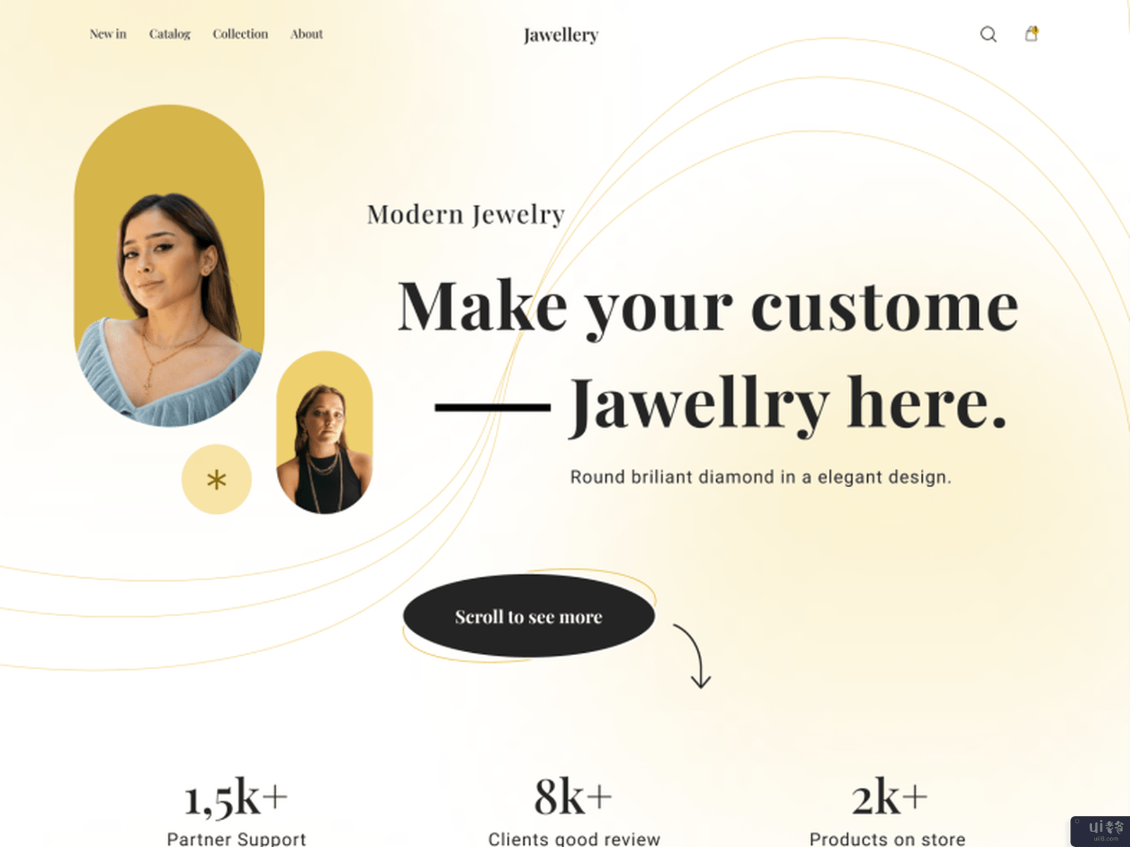 珠宝着陆页(Jewelry Landing Page)插图1