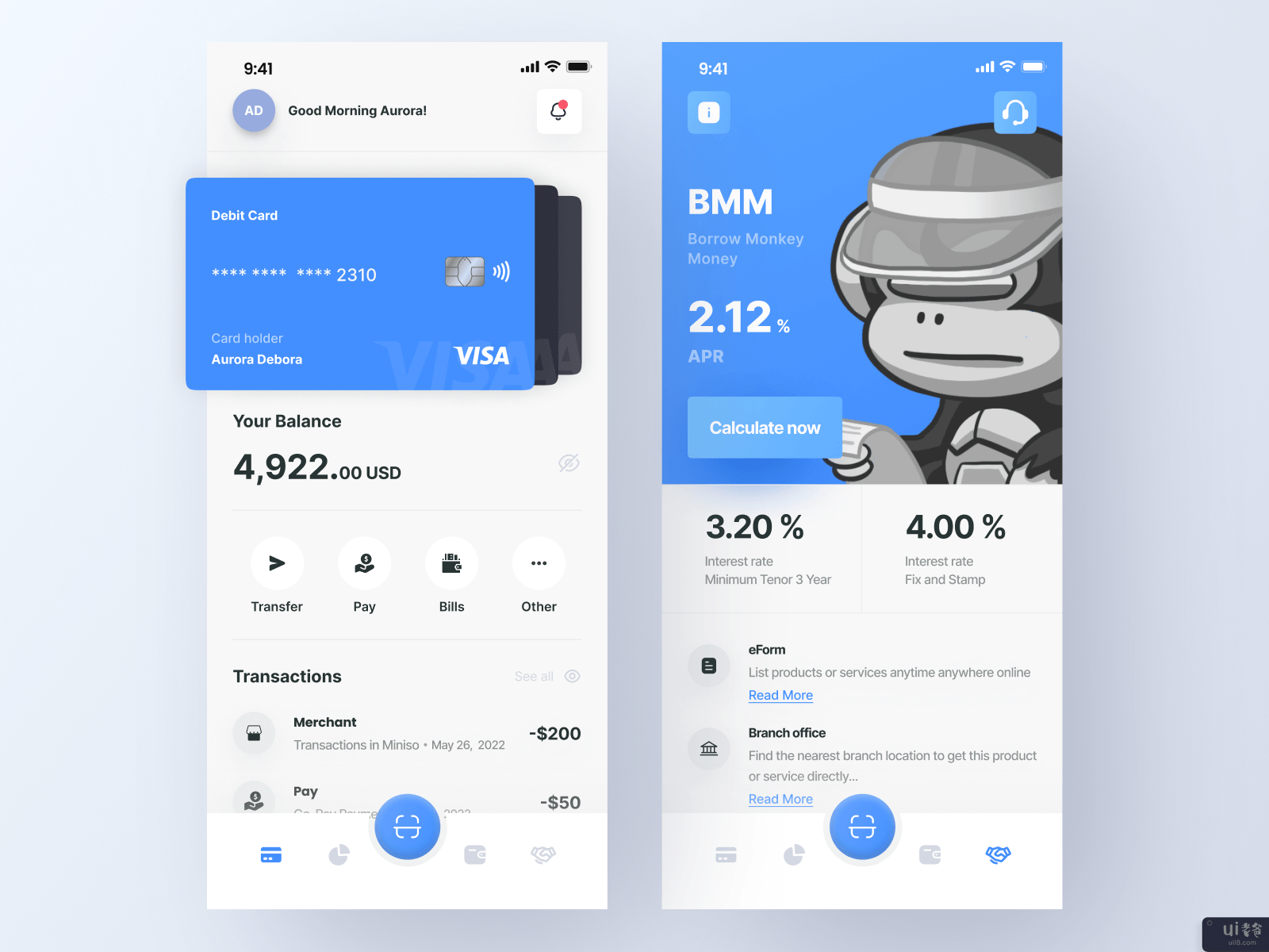 银行应用程序概念(Banking App Concept)插图1