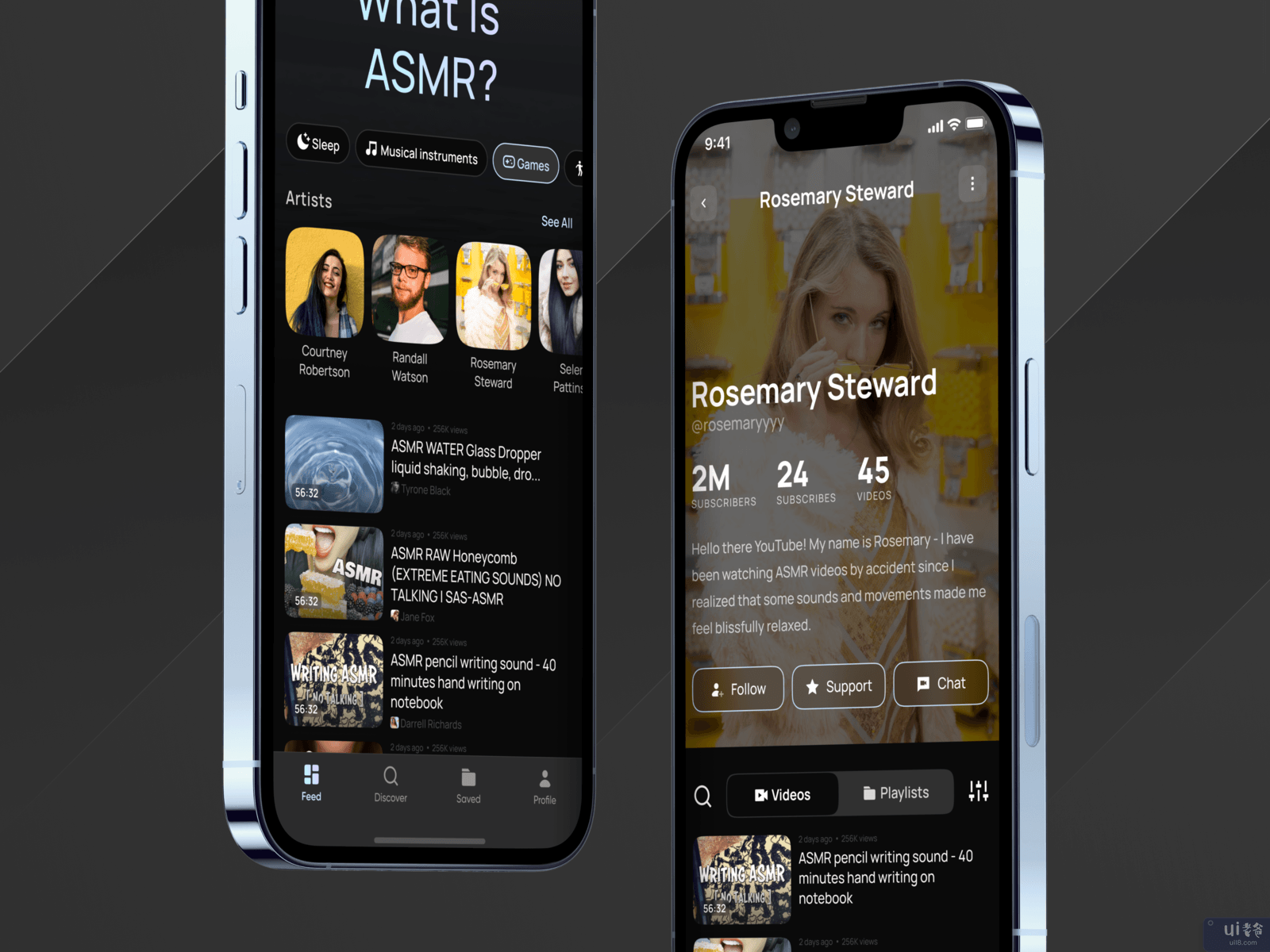 ASMR应用程序UI概念(ASMR App UI Concept)插图