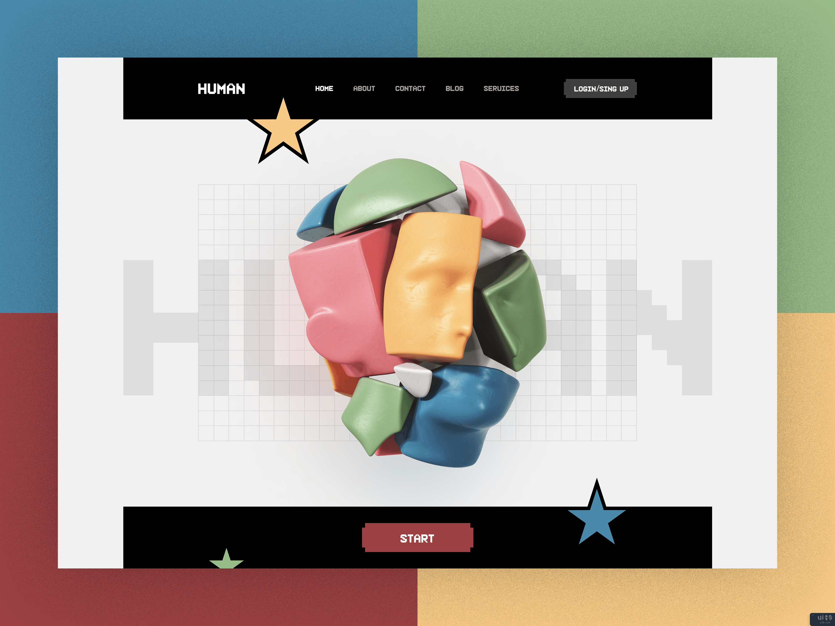 人类--网站概念(Human - website concept)插图