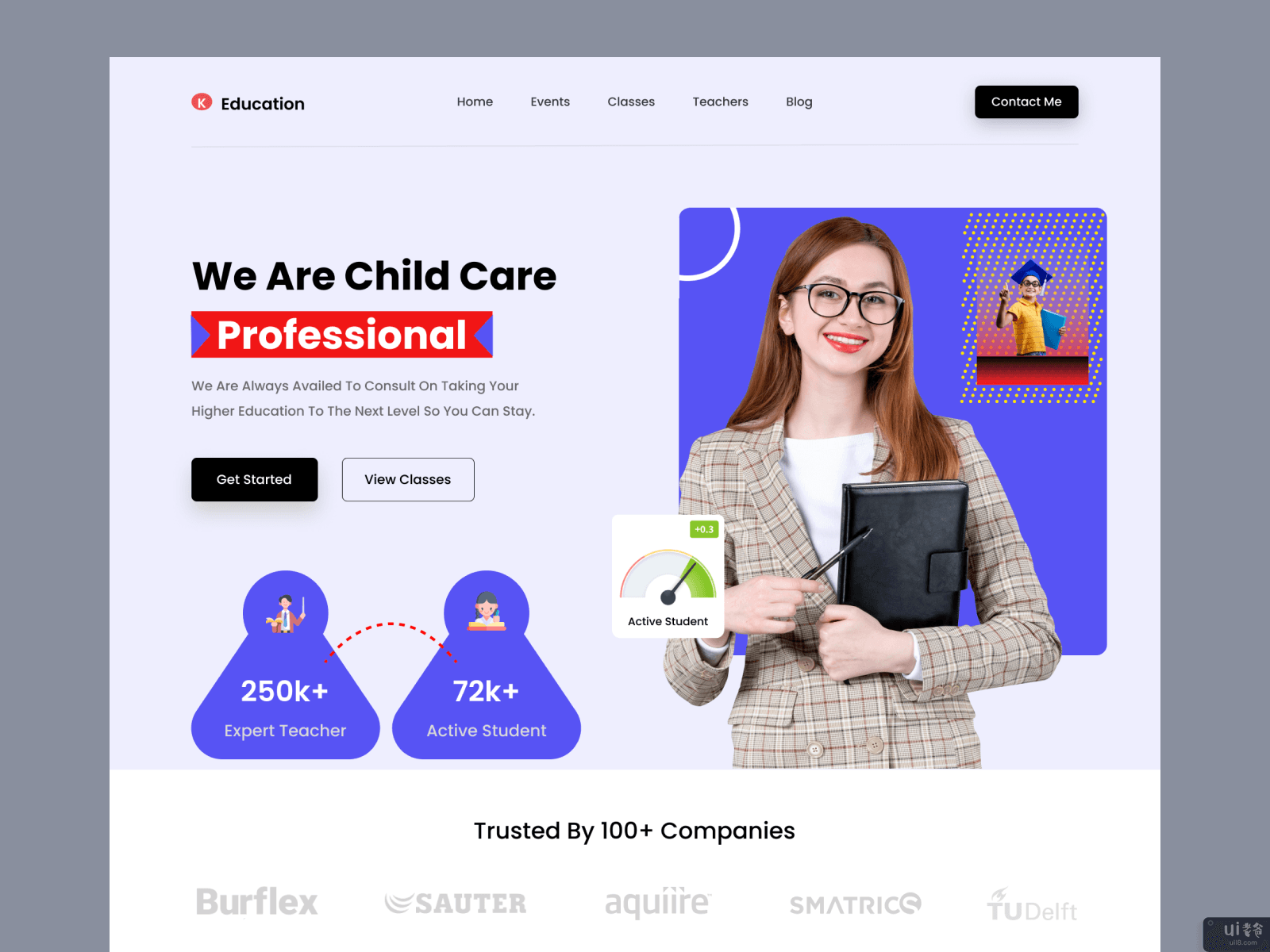儿童教育网站设计(Kids Education Website design)插图