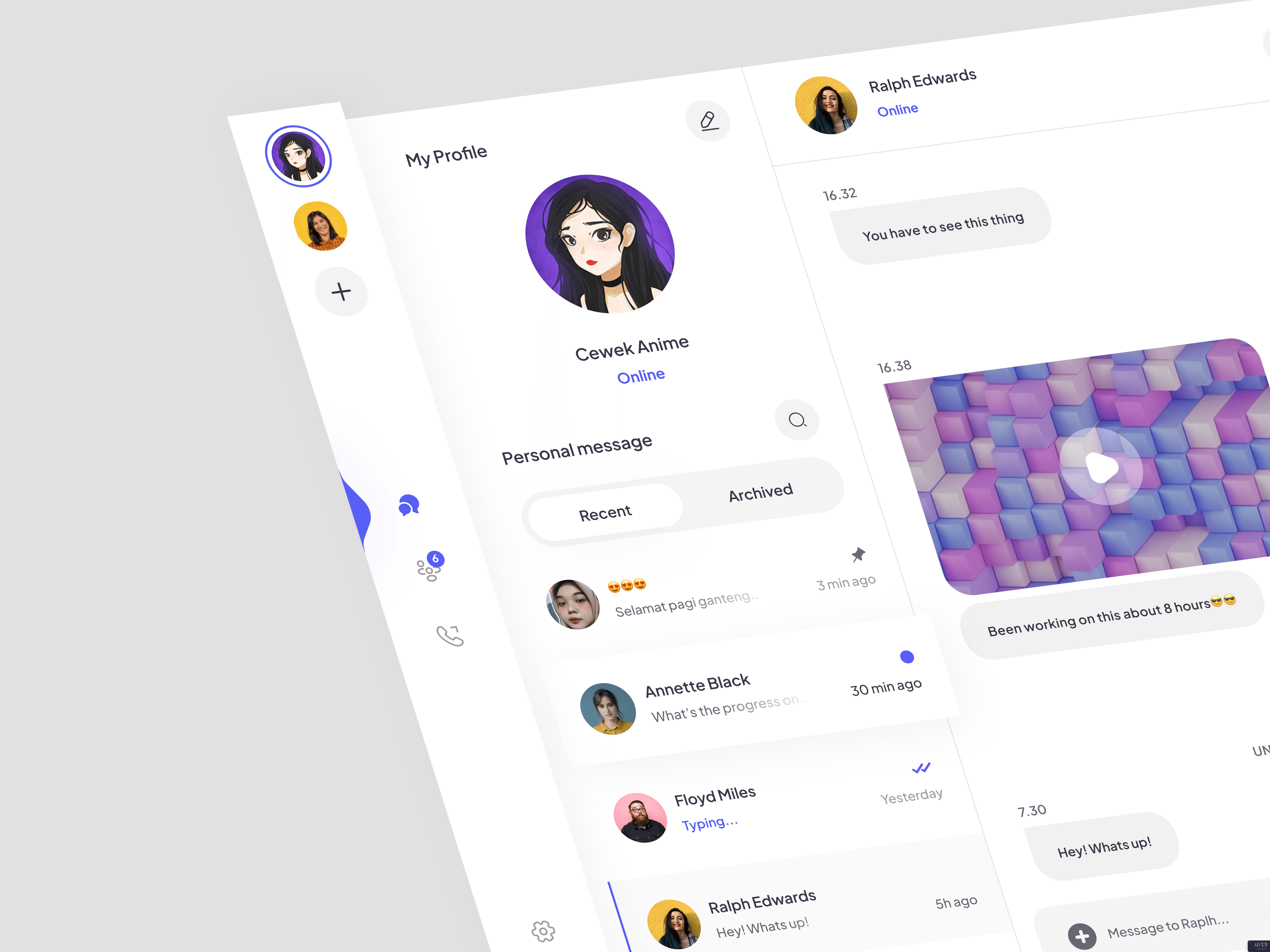 Chattime | 仪表板聊天应用程序(Chattime | Dashboard Chatting App)插图