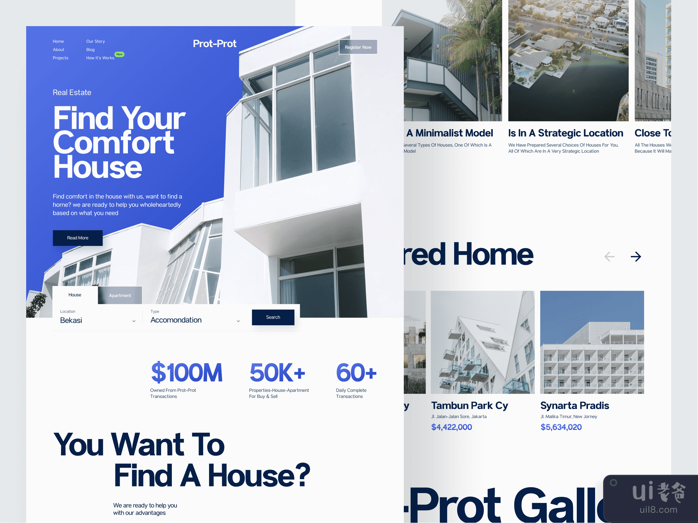 Prot Prot - 房地产网站设计(Prot Prot - Real Estate Web Design)插图