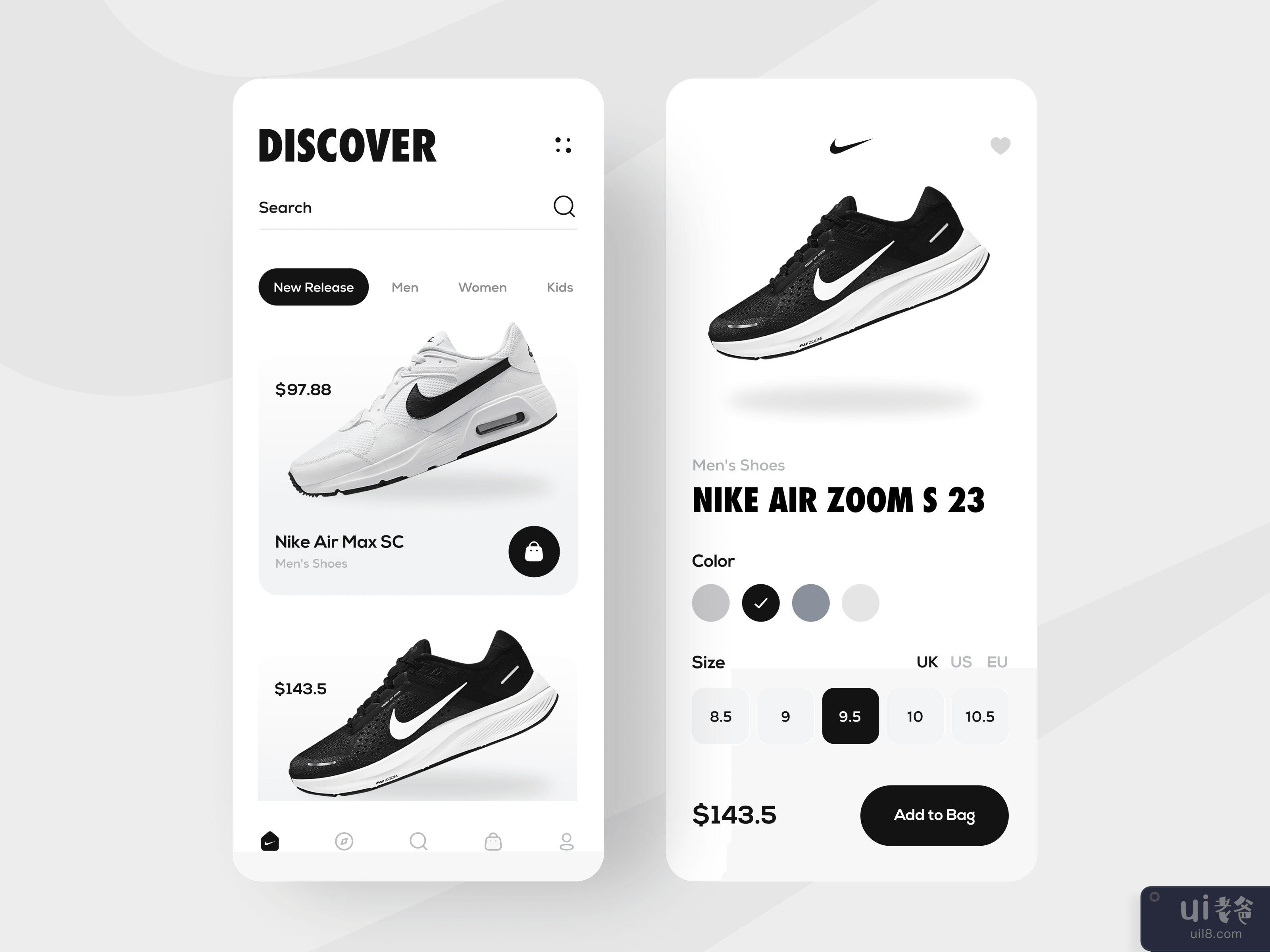 鞋子 耐克鞋 - 应用程序设计(Shoes Nike Shoes - App Design)插图