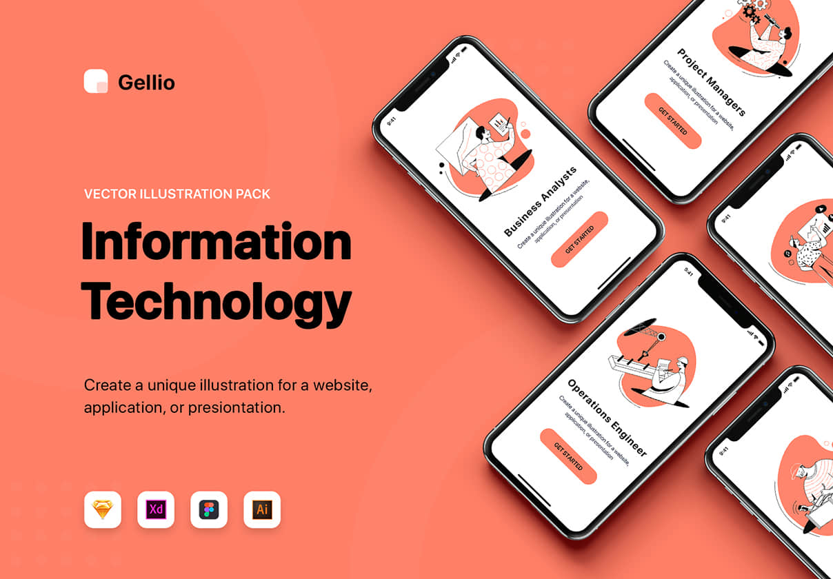 信息技术插图包 (Information Technology Illustration Pack)