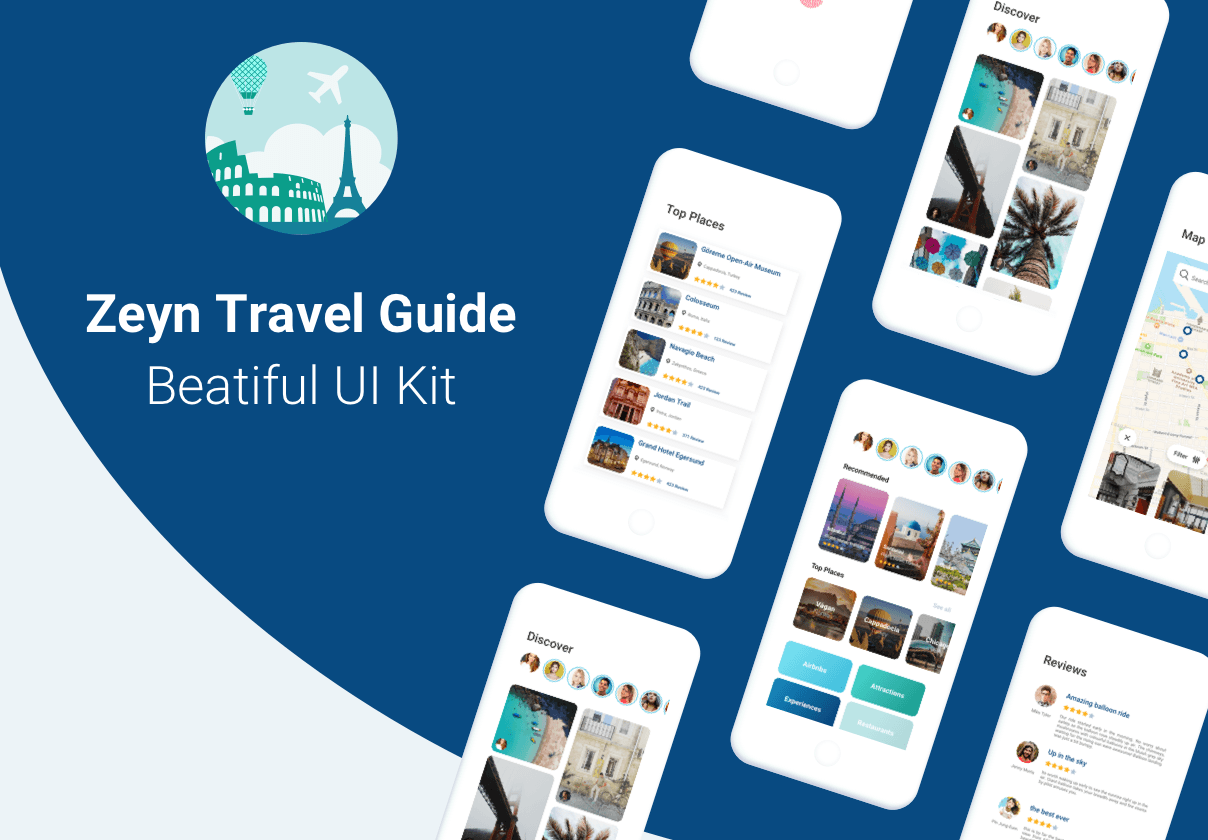 Zeyn旅游指南UI套件 (Zeyn Travel Guide UI Kit)